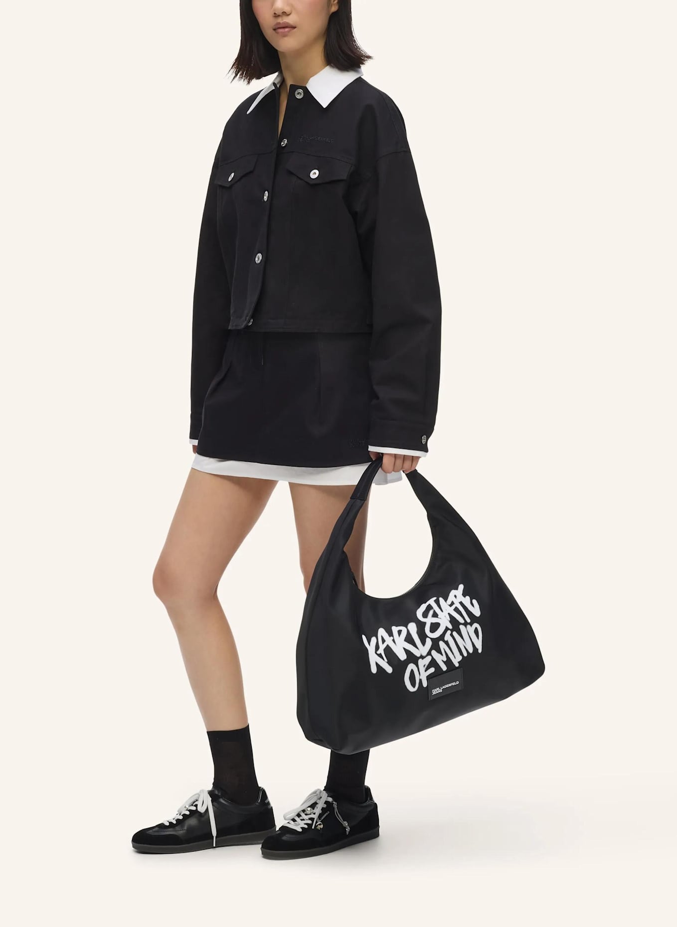 KARL LAGERFELD JEANS Rock: WEISS/ SCHWARZ