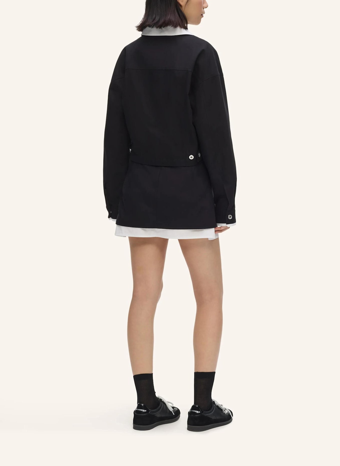 KARL LAGERFELD JEANS Rock: WEISS/ SCHWARZ