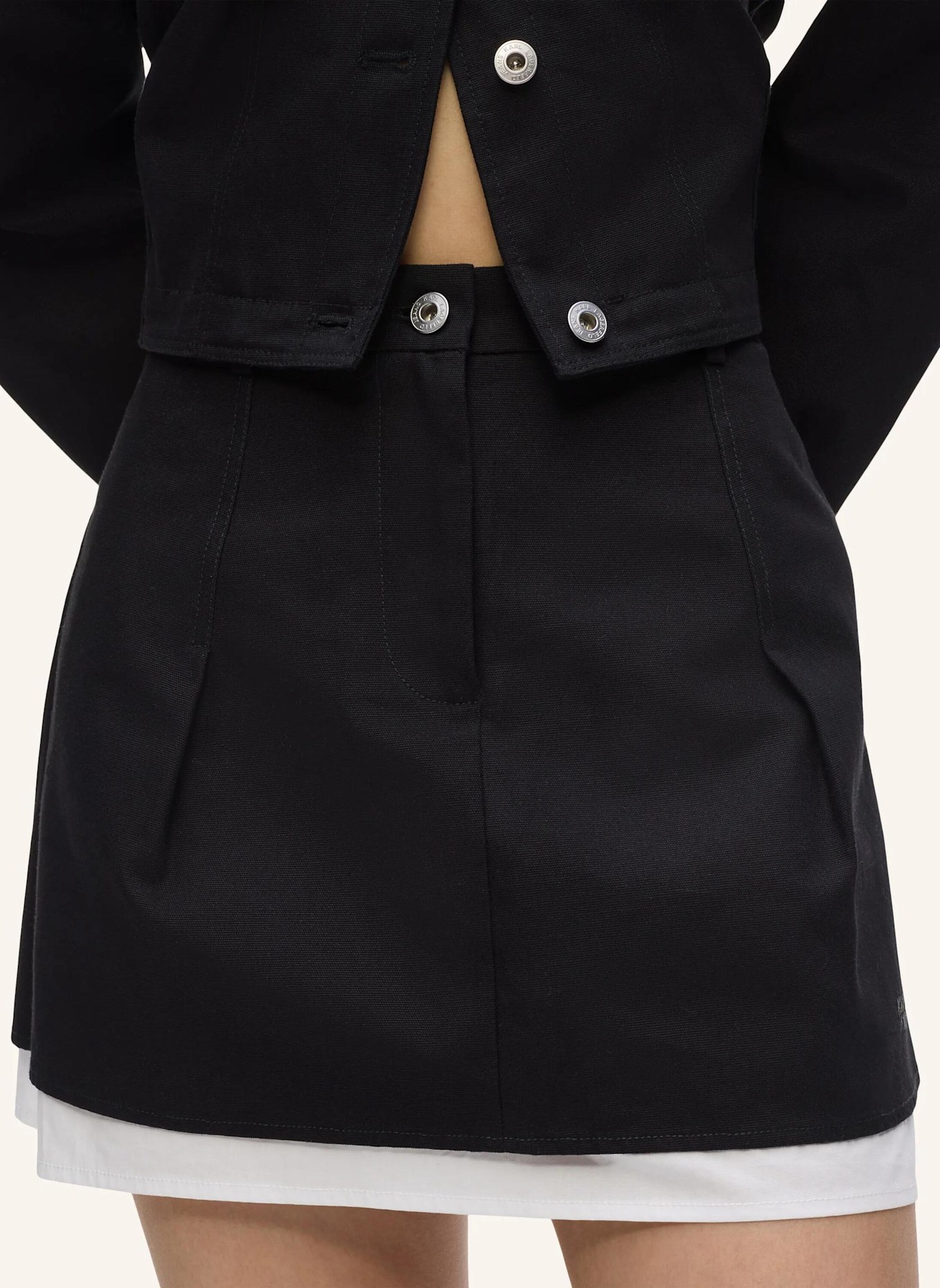 KARL LAGERFELD JEANS Rock: WEISS/ SCHWARZ