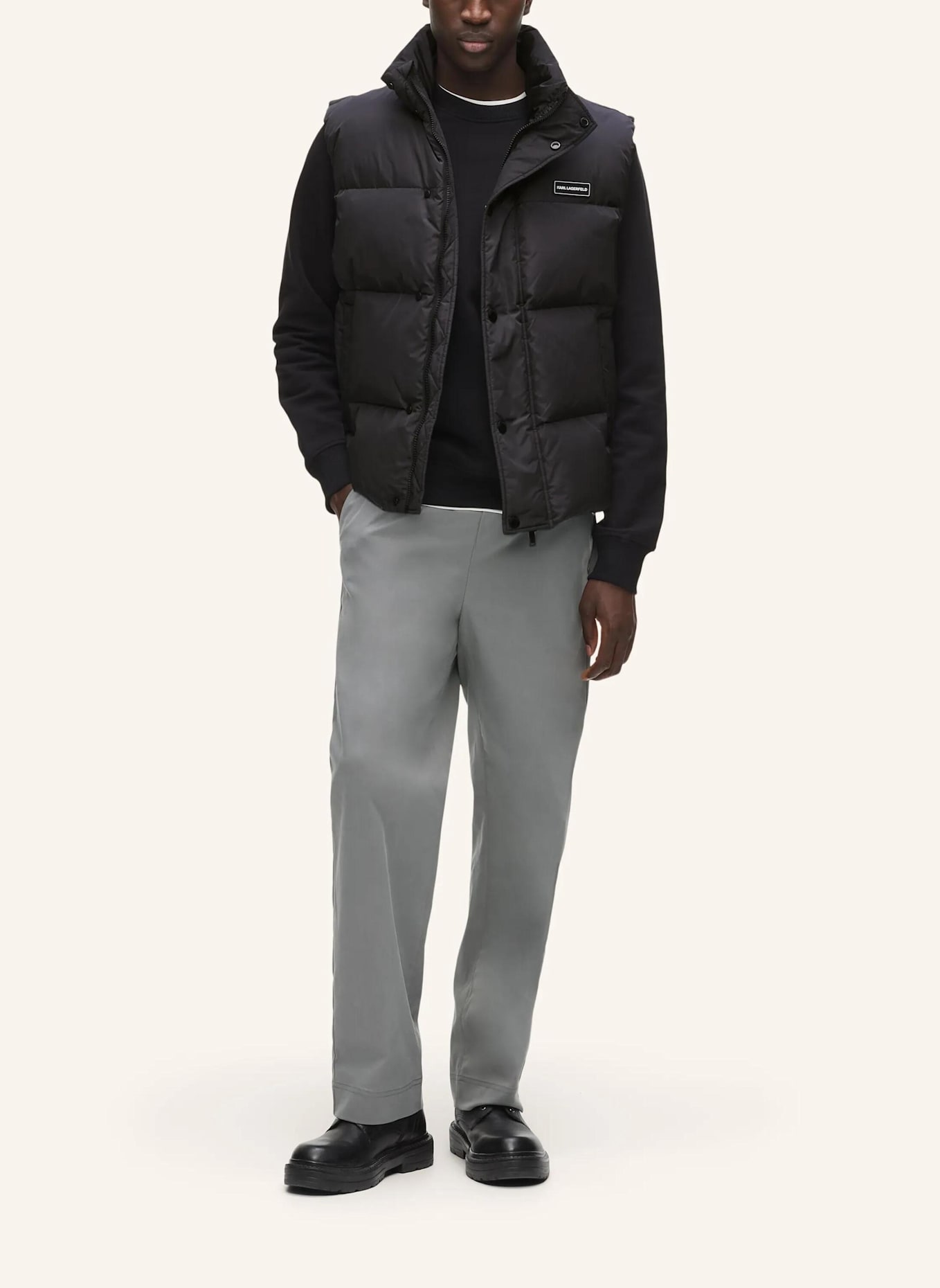 KARL LAGERFELD Weste: SCHWARZ