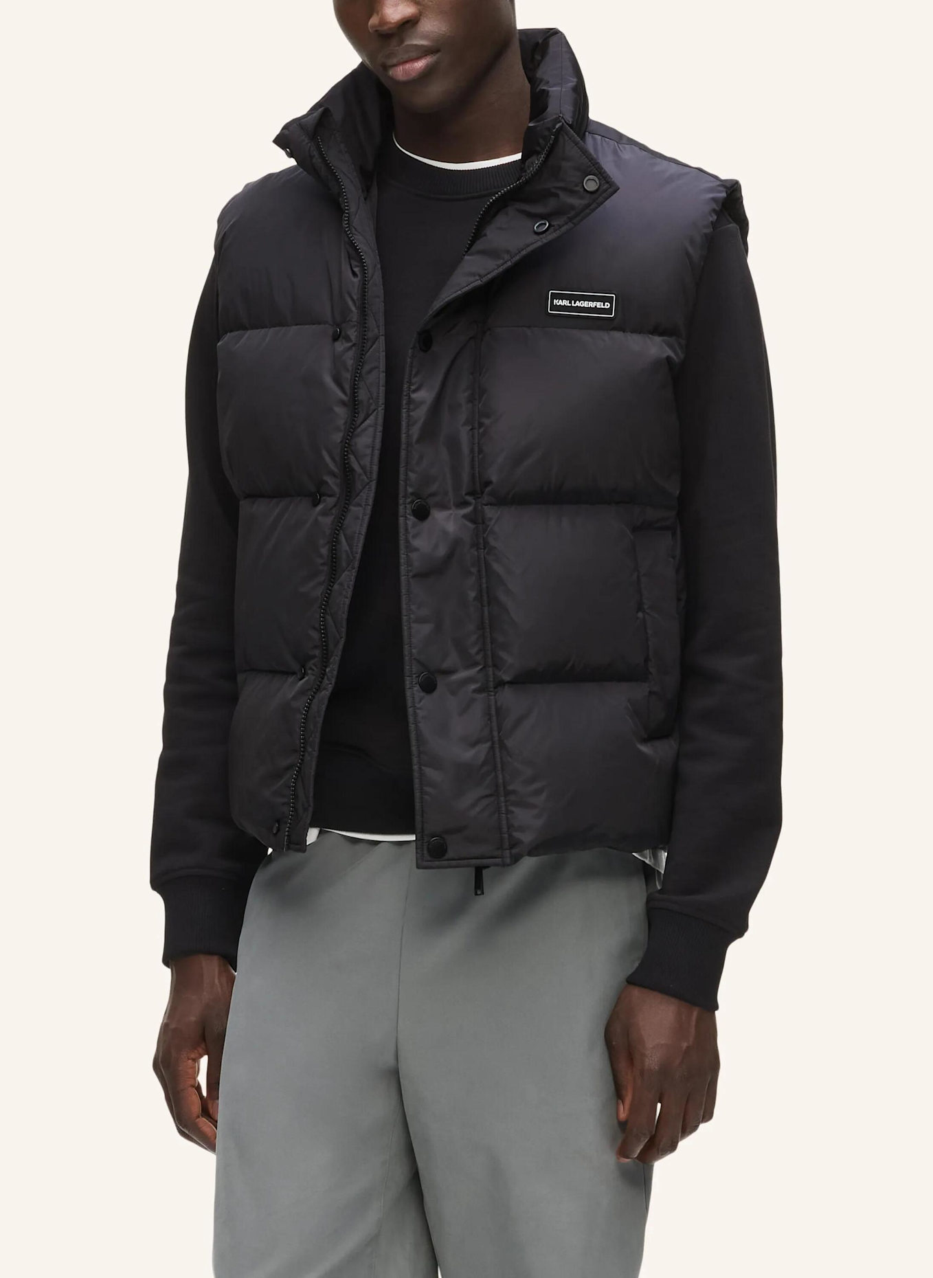 KARL LAGERFELD Weste: SCHWARZ