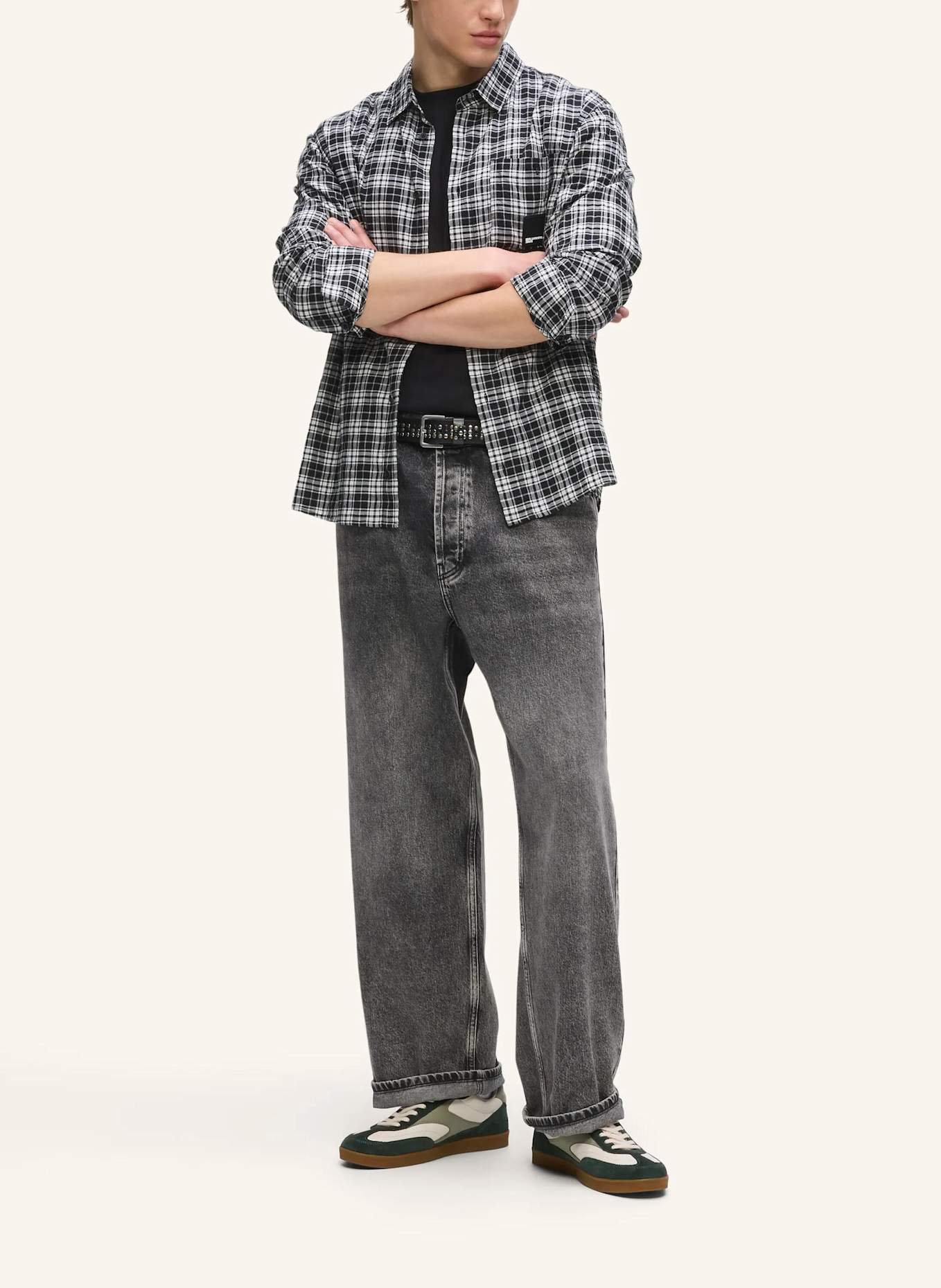 KARL LAGERFELD JEANS Hemd: SCHWARZ