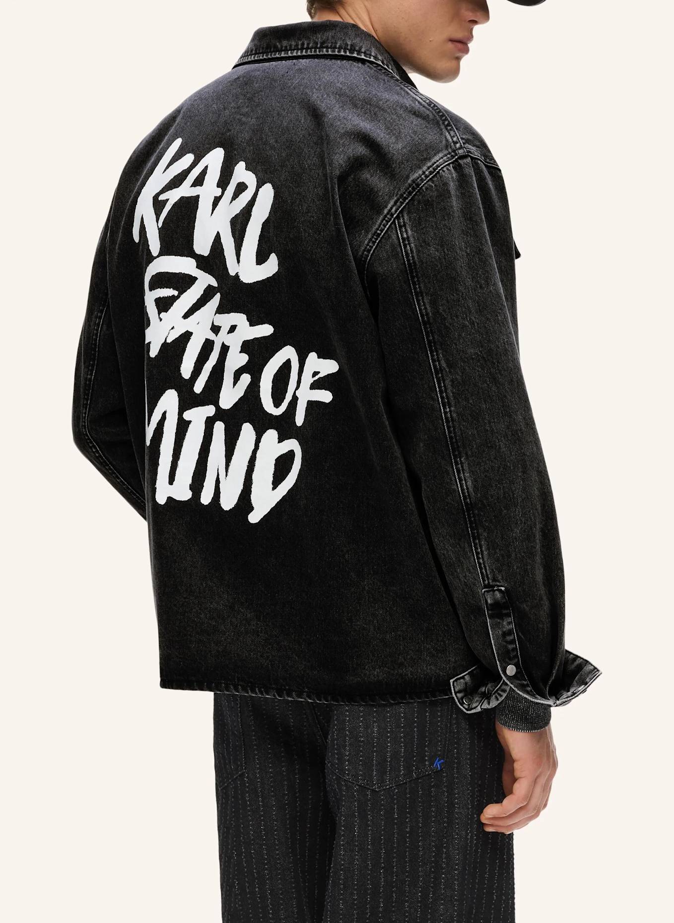 KARL LAGERFELD JEANS Hemd: SCHWARZ