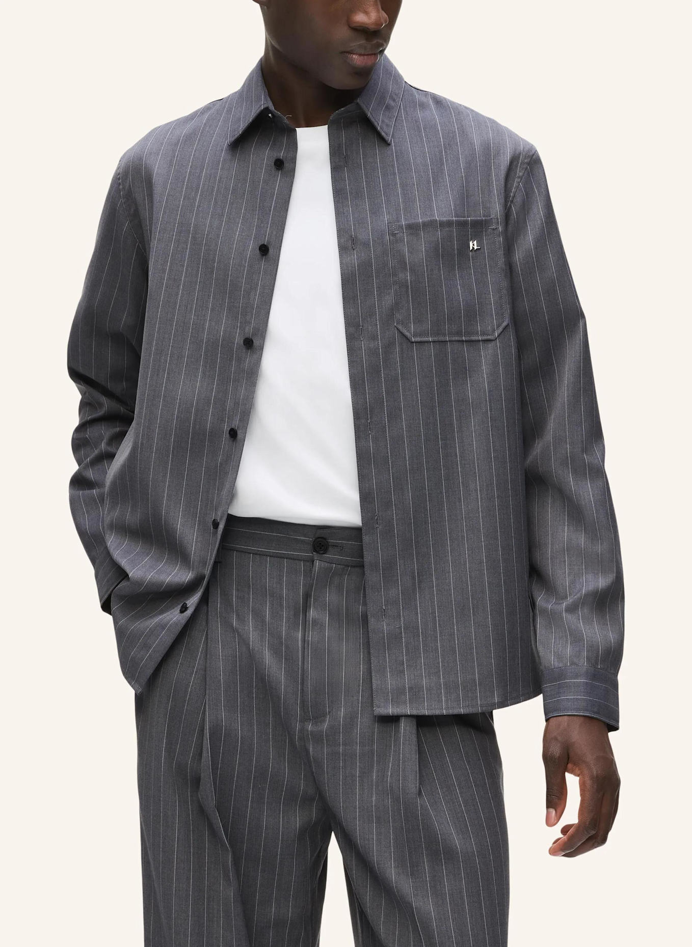 KARL LAGERFELD Hemd: GRAU