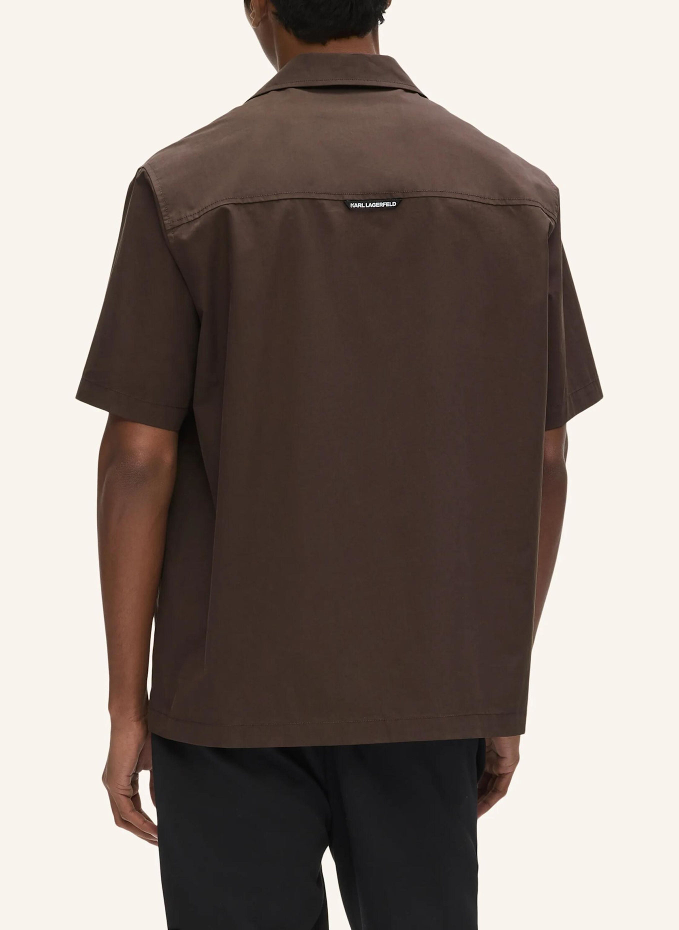KARL LAGERFELD Hemd: DUNKELBRAUN