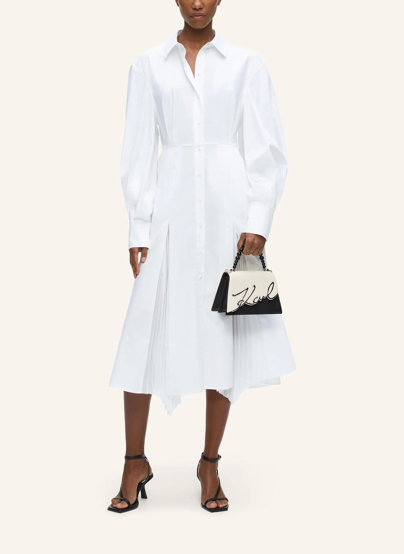 KARL LAGERFELD Kleid: WEISS