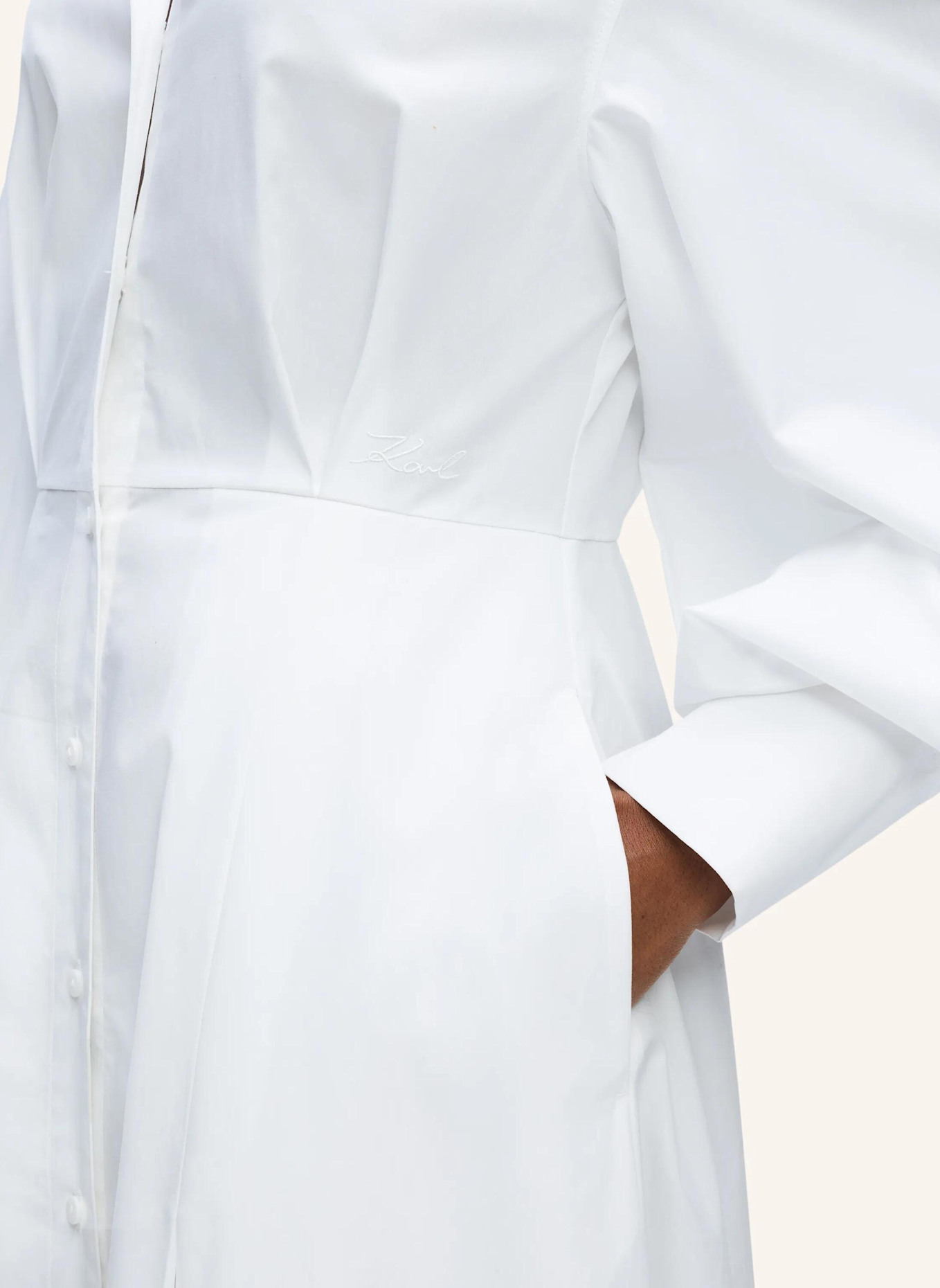 KARL LAGERFELD Kleid: WEISS