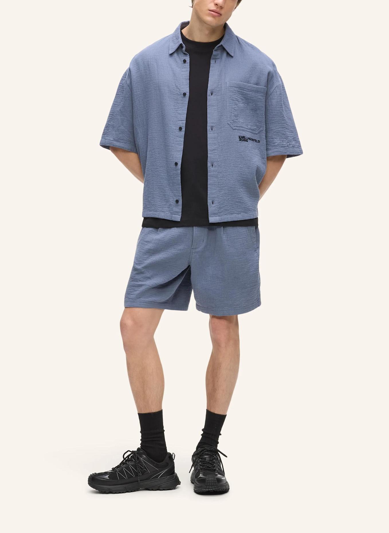 KARL LAGERFELD JEANS Hemd: GRAU