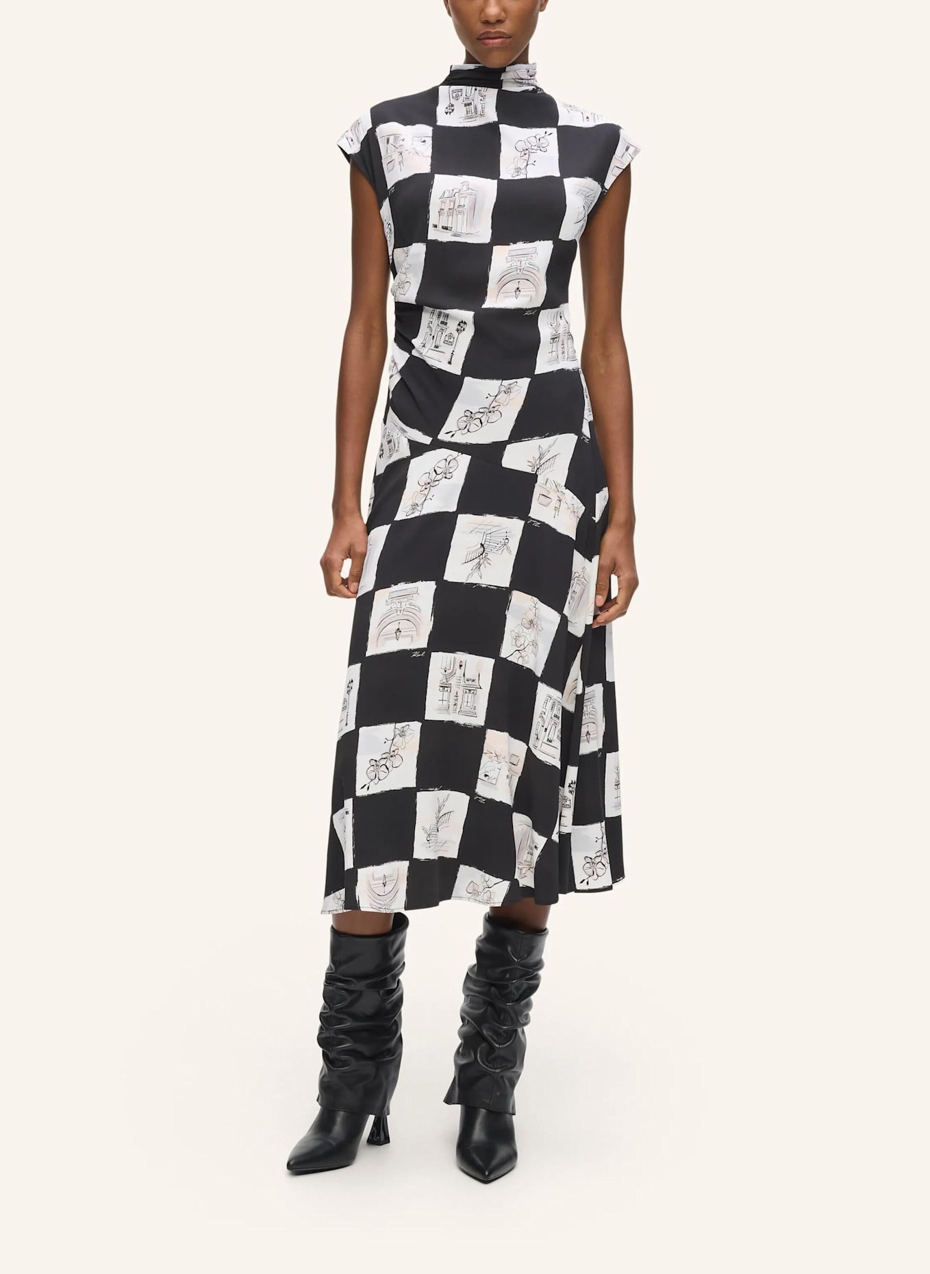 KARL LAGERFELD Kleid: SCHWARZ