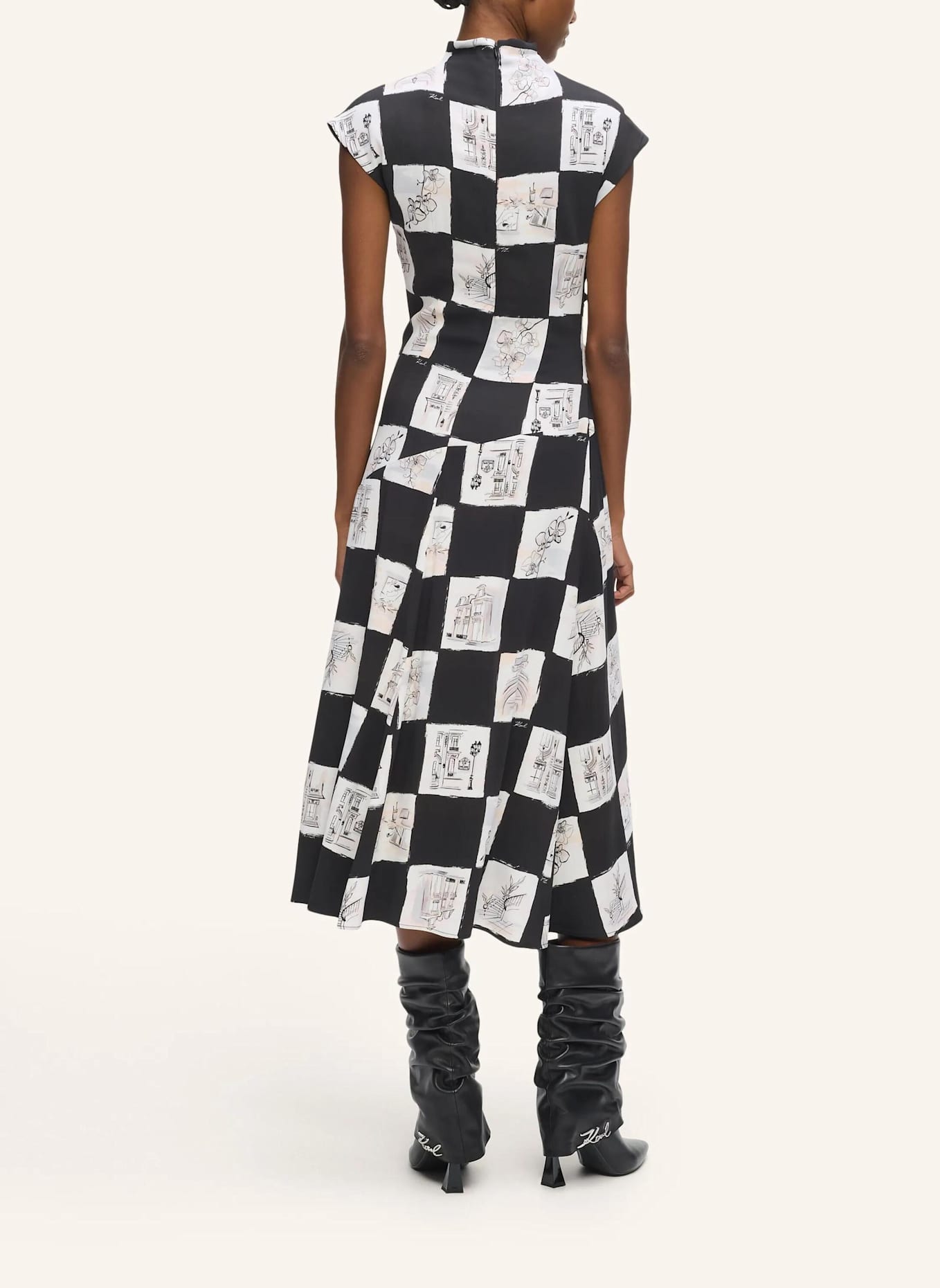 KARL LAGERFELD Kleid: SCHWARZ