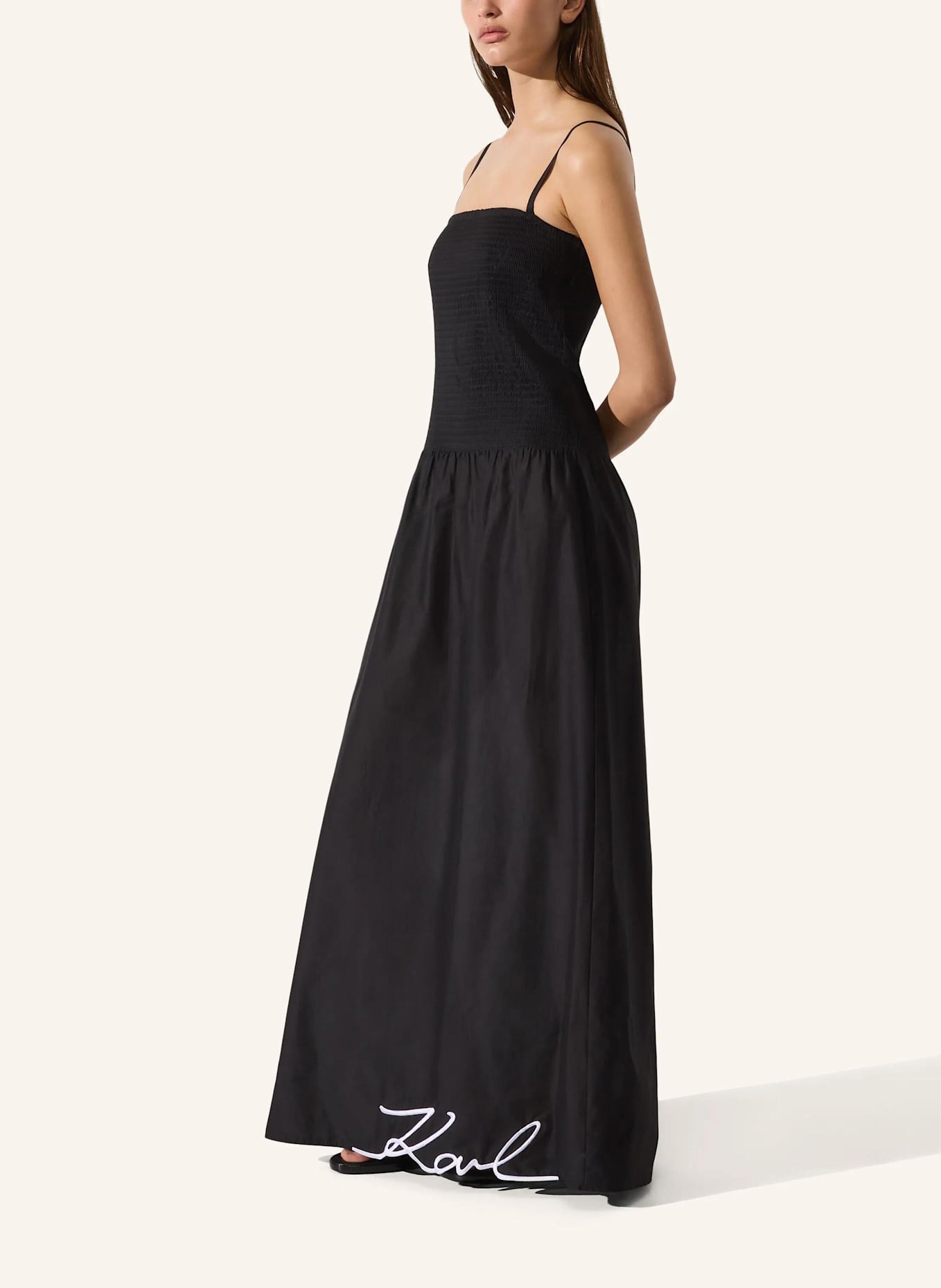 KARL LAGERFELD Strandkleid: SCHWARZ