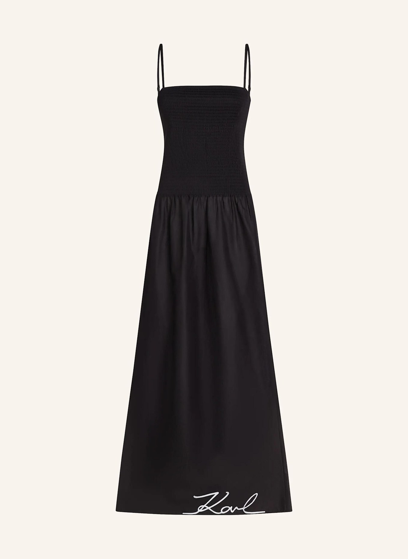 KARL LAGERFELD Strandkleid: SCHWARZ
