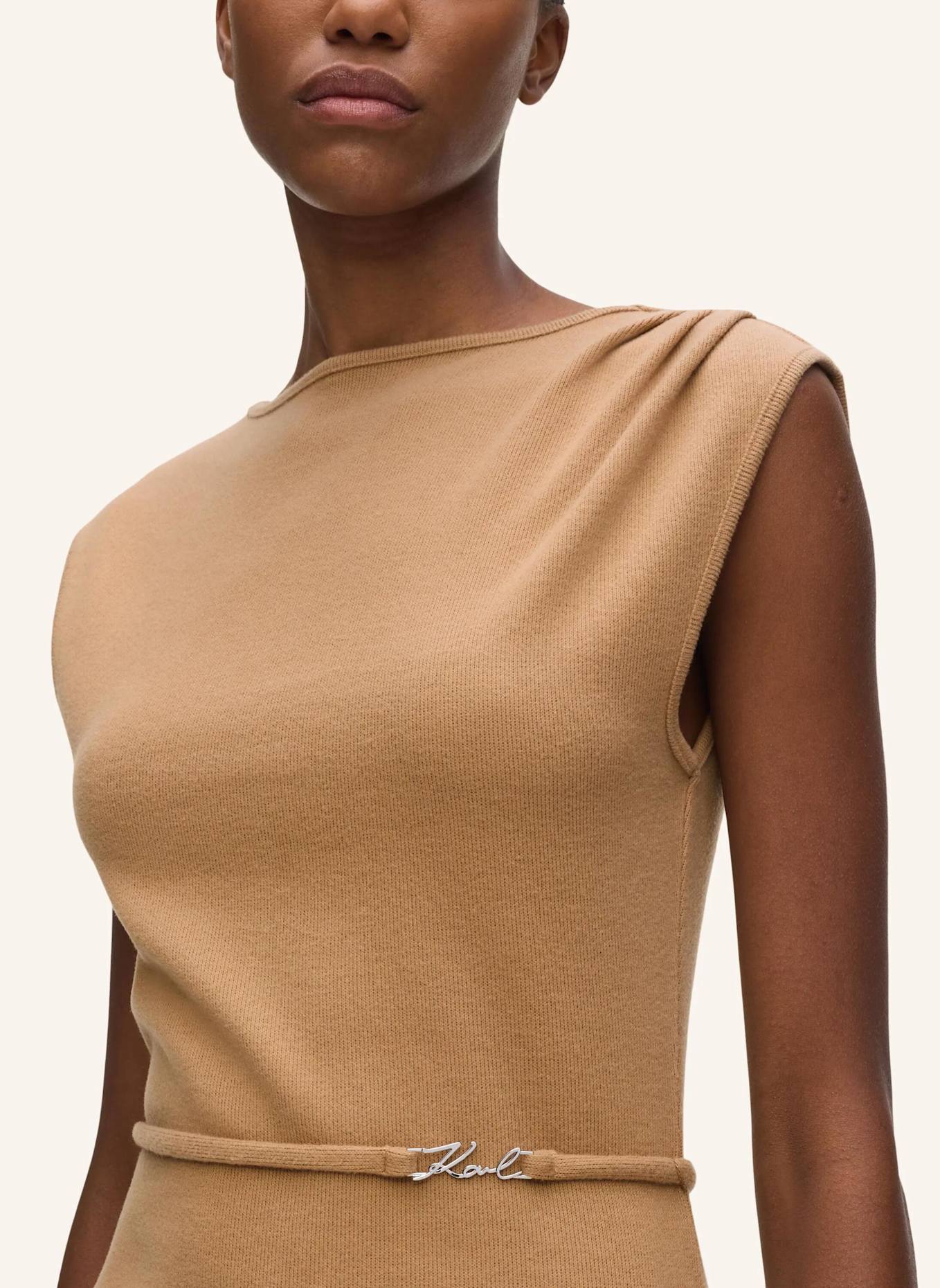 KARL LAGERFELD Kleid: BRAUN