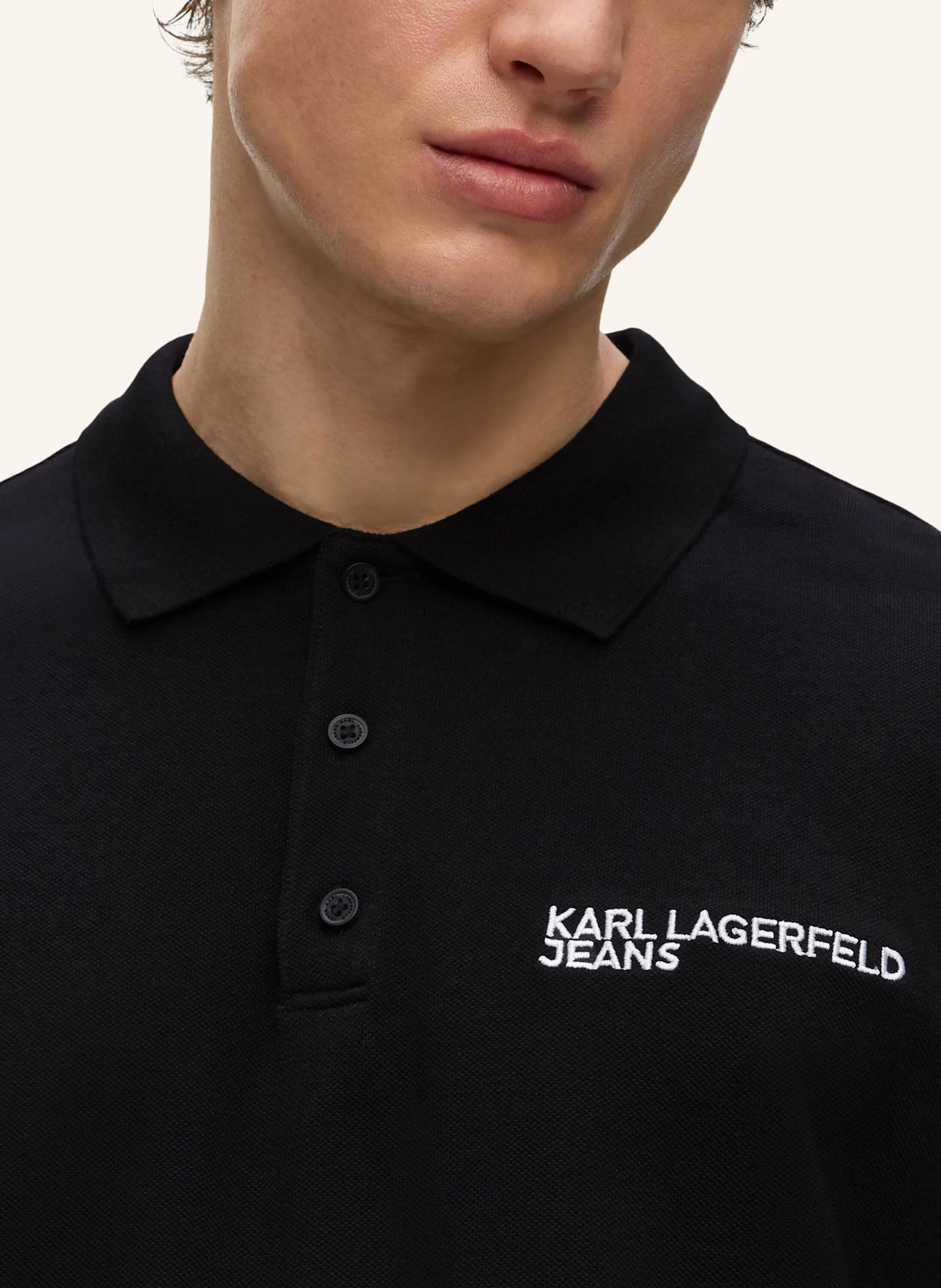KARL LAGERFELD JEANS Poloshirt: SCHWARZ
