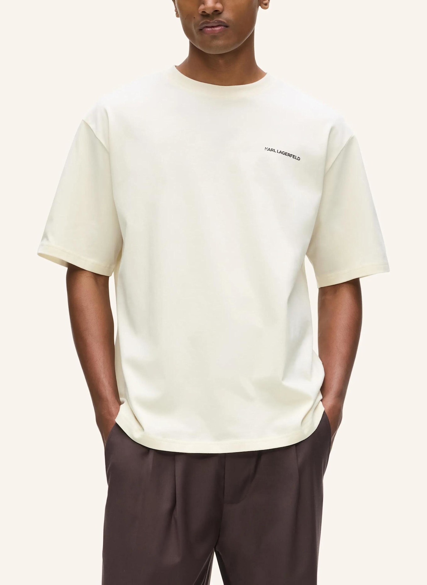 KARL LAGERFELD T-shirt: BEIGE