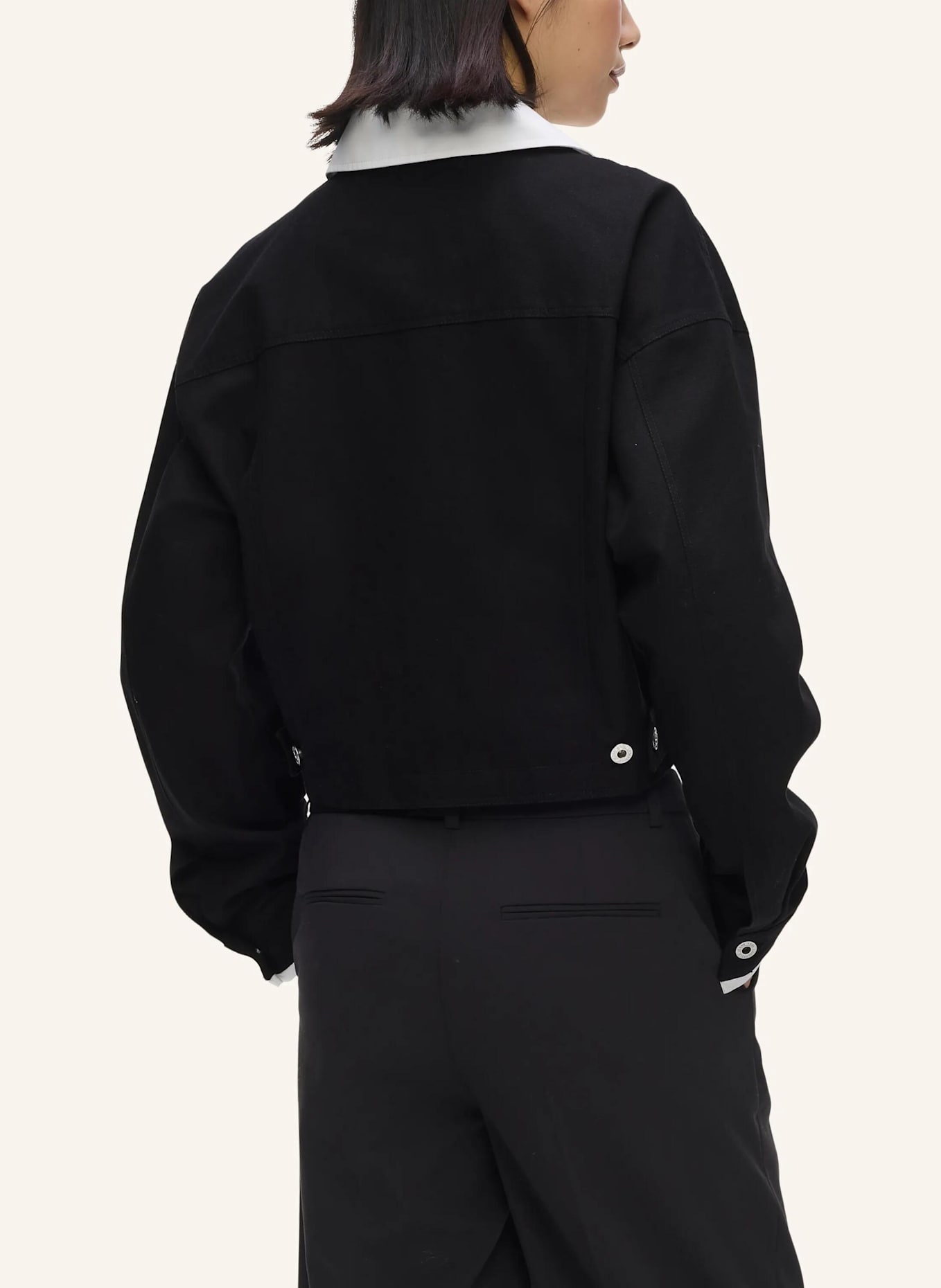 KARL LAGERFELD JEANS Jacke: WEISS/ SCHWARZ