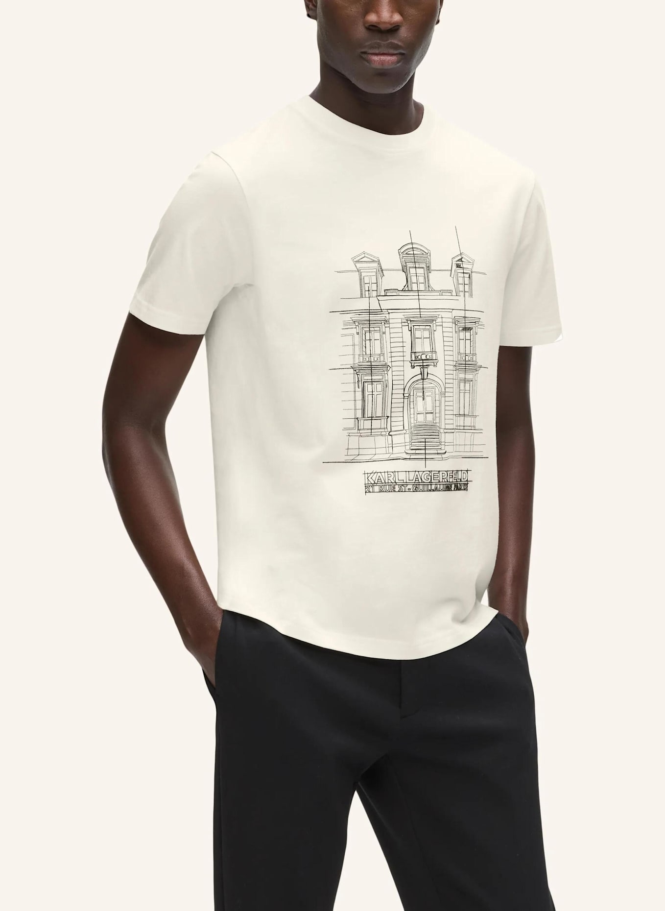 KARL LAGERFELD T-shirt: BEIGE