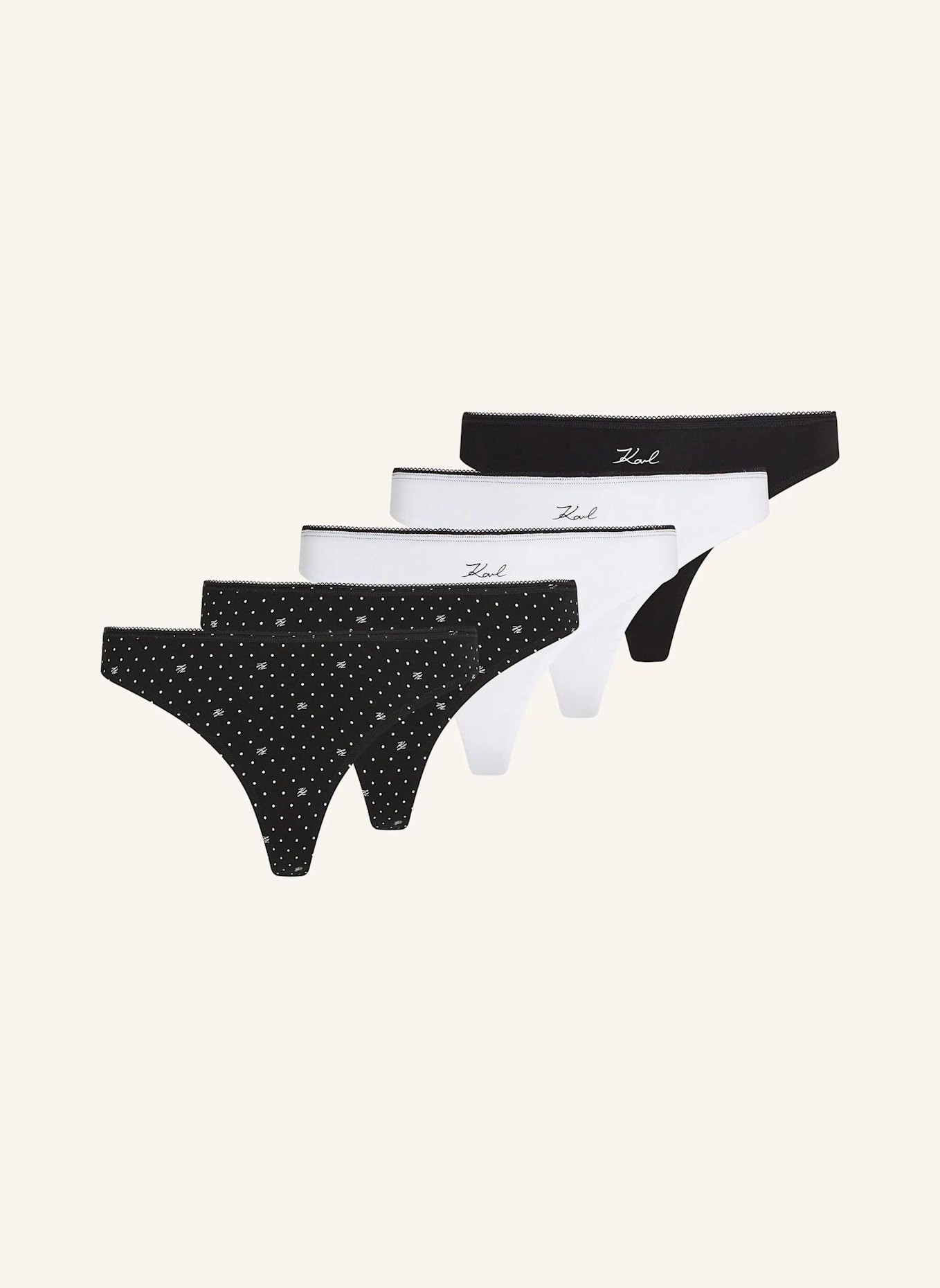 KARL LAGERFELD Unterwäsche-Multipack: SCHWARZ/ WEISS
