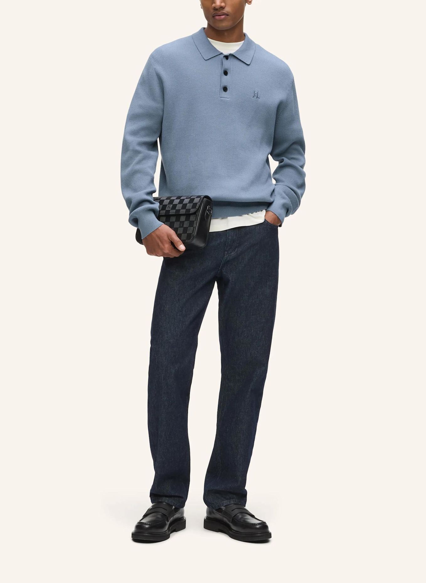 KARL LAGERFELD Poloshirt: BLAU