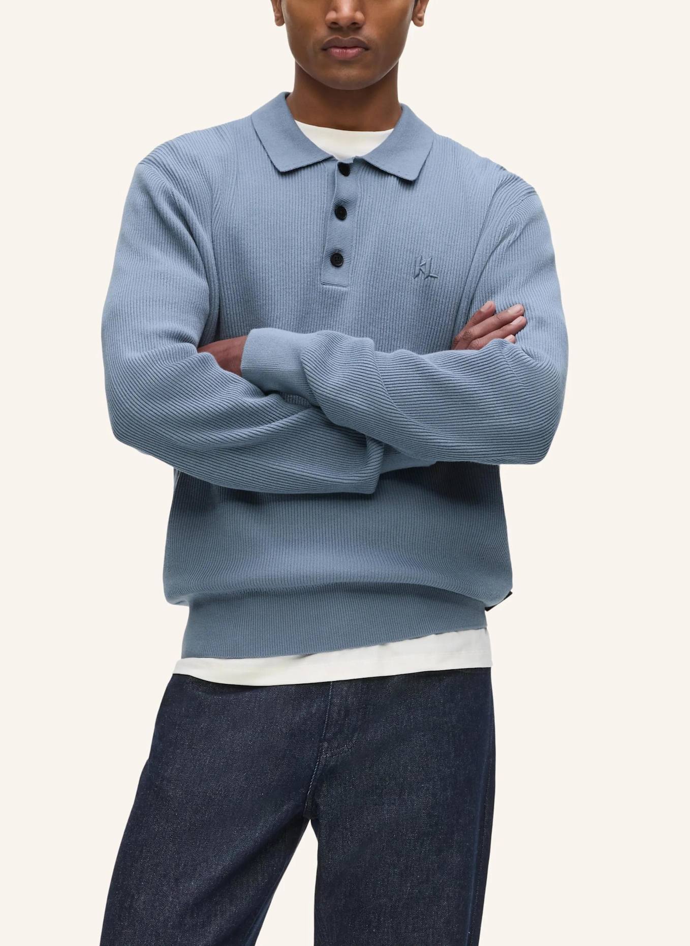 KARL LAGERFELD Poloshirt: BLAU