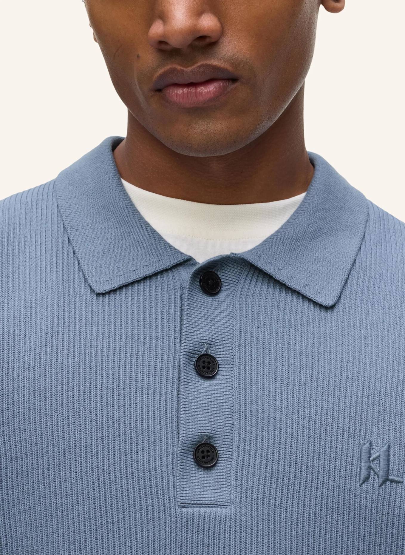 KARL LAGERFELD Poloshirt: BLAU