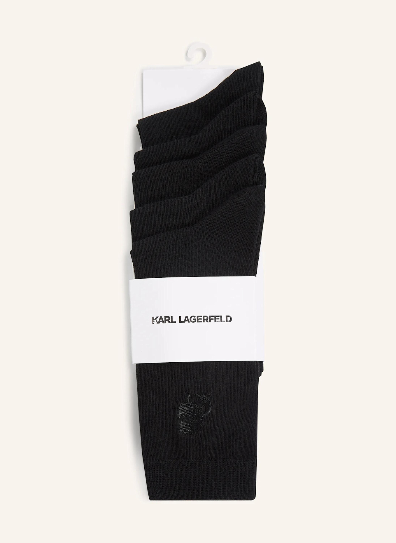 KARL LAGERFELD 5er-Pack Socken: SCHWARZ