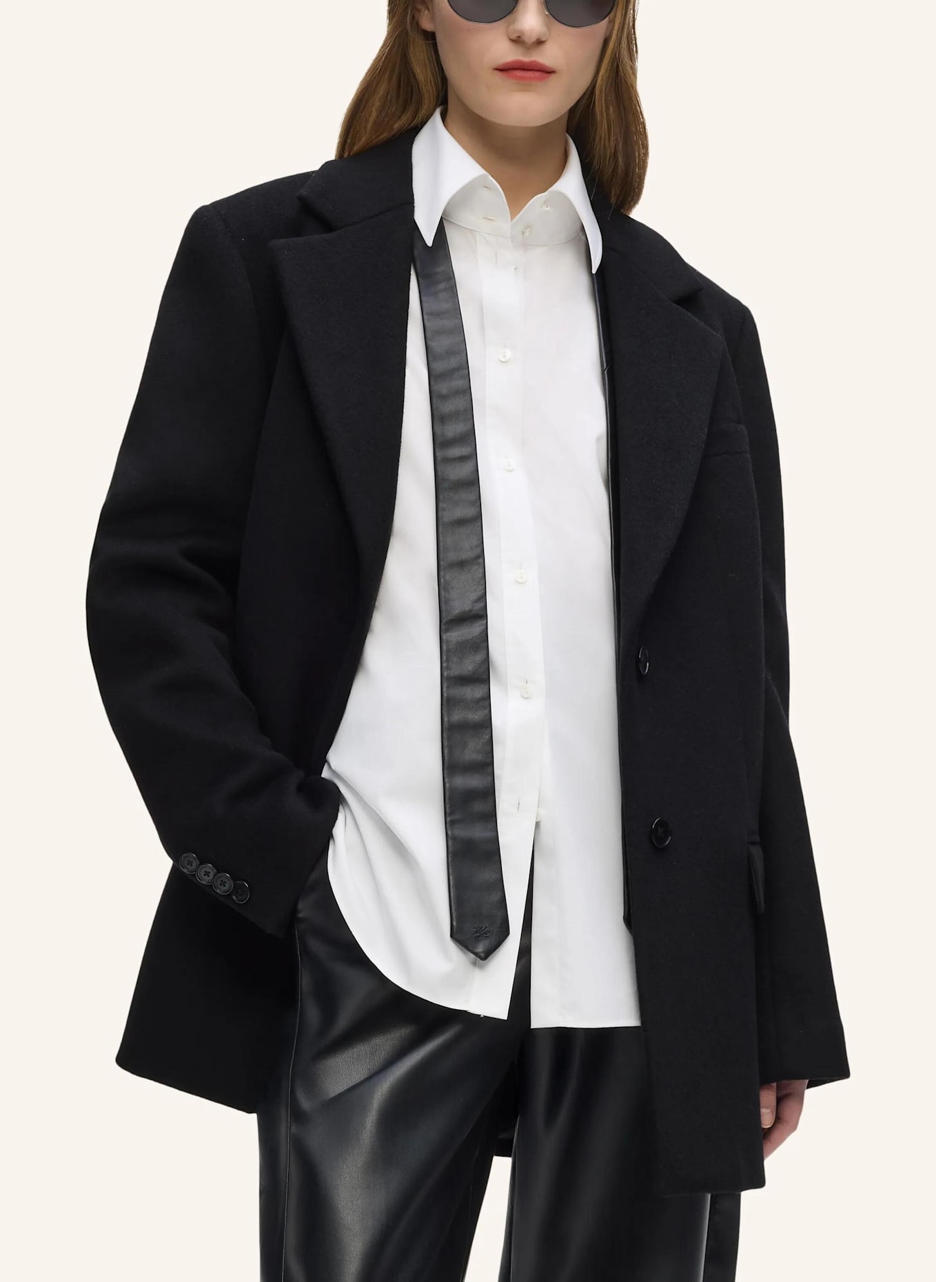 KARL LAGERFELD Mantel: SCHWARZ