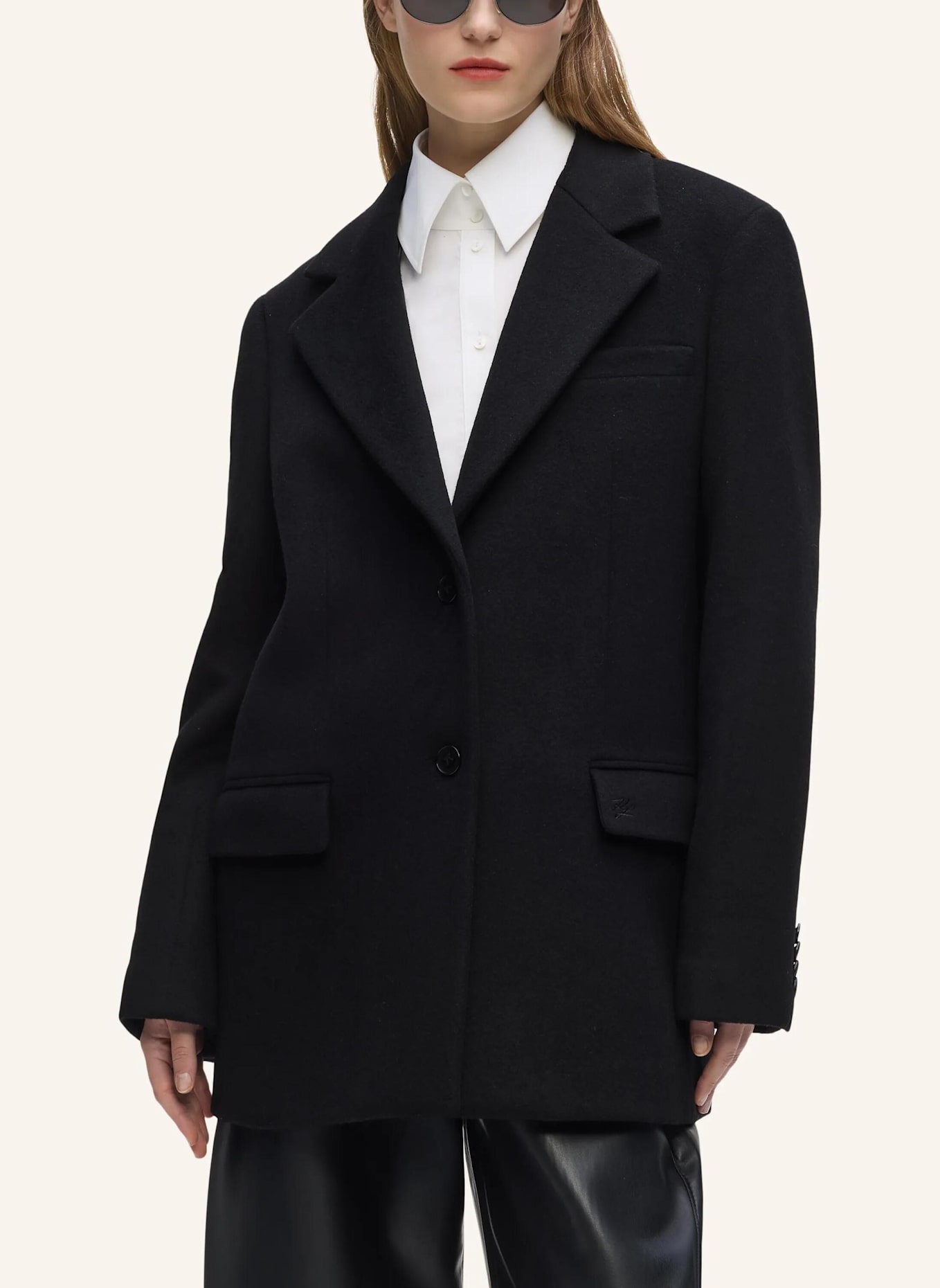 KARL LAGERFELD Mantel: SCHWARZ