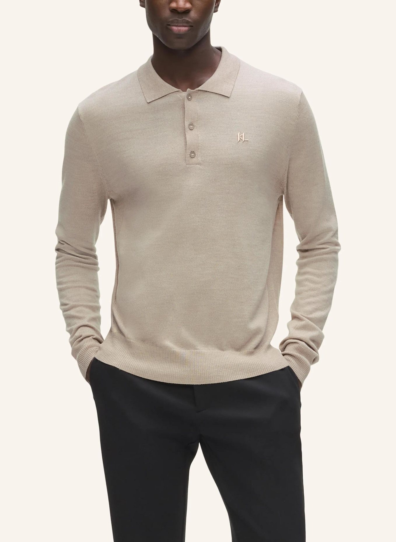 KARL LAGERFELD Poloshirt: GELB