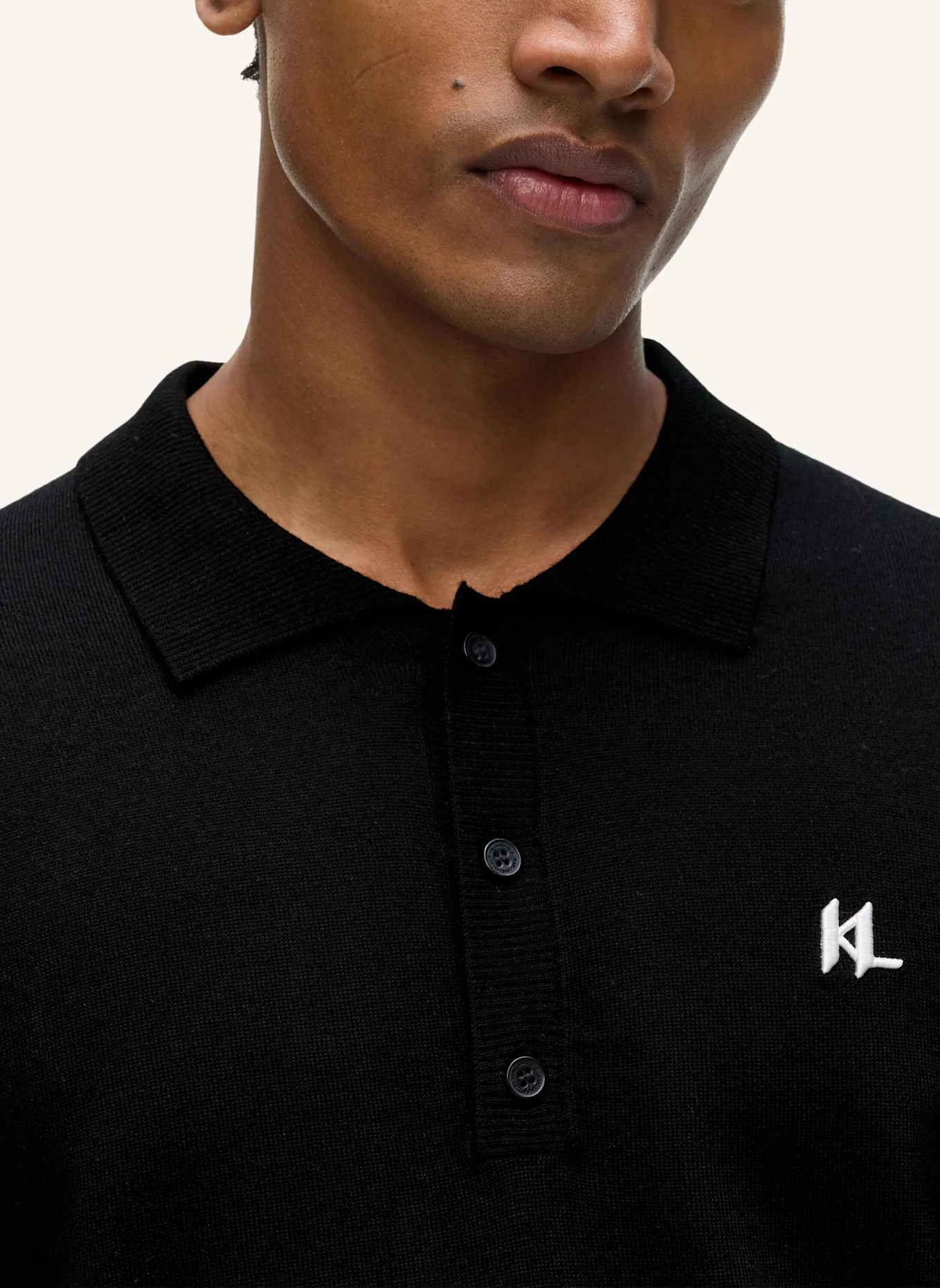 KARL LAGERFELD Poloshirt: SCHWARZ
