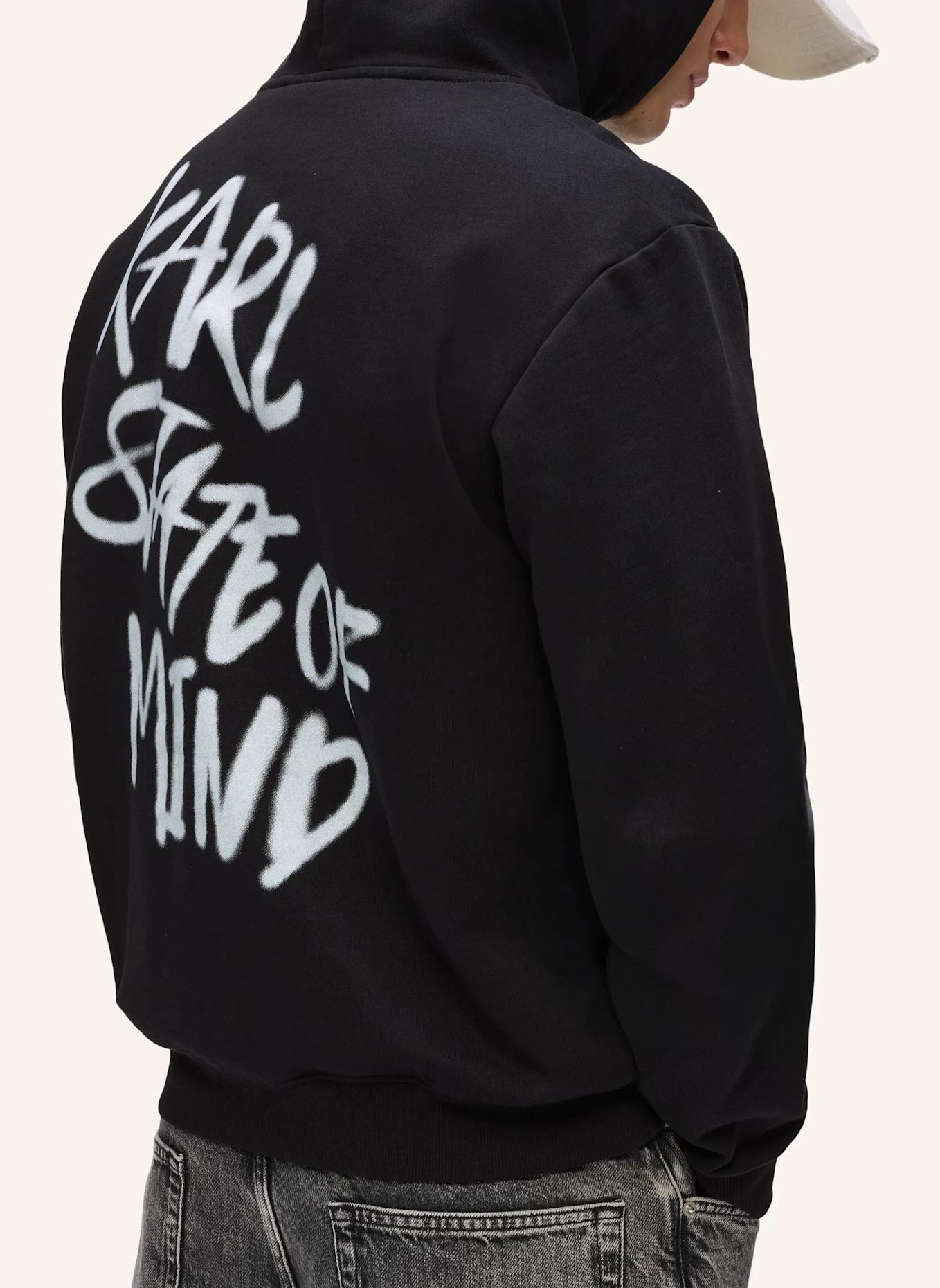KARL LAGERFELD JEANS Hoodie: SCHWARZ