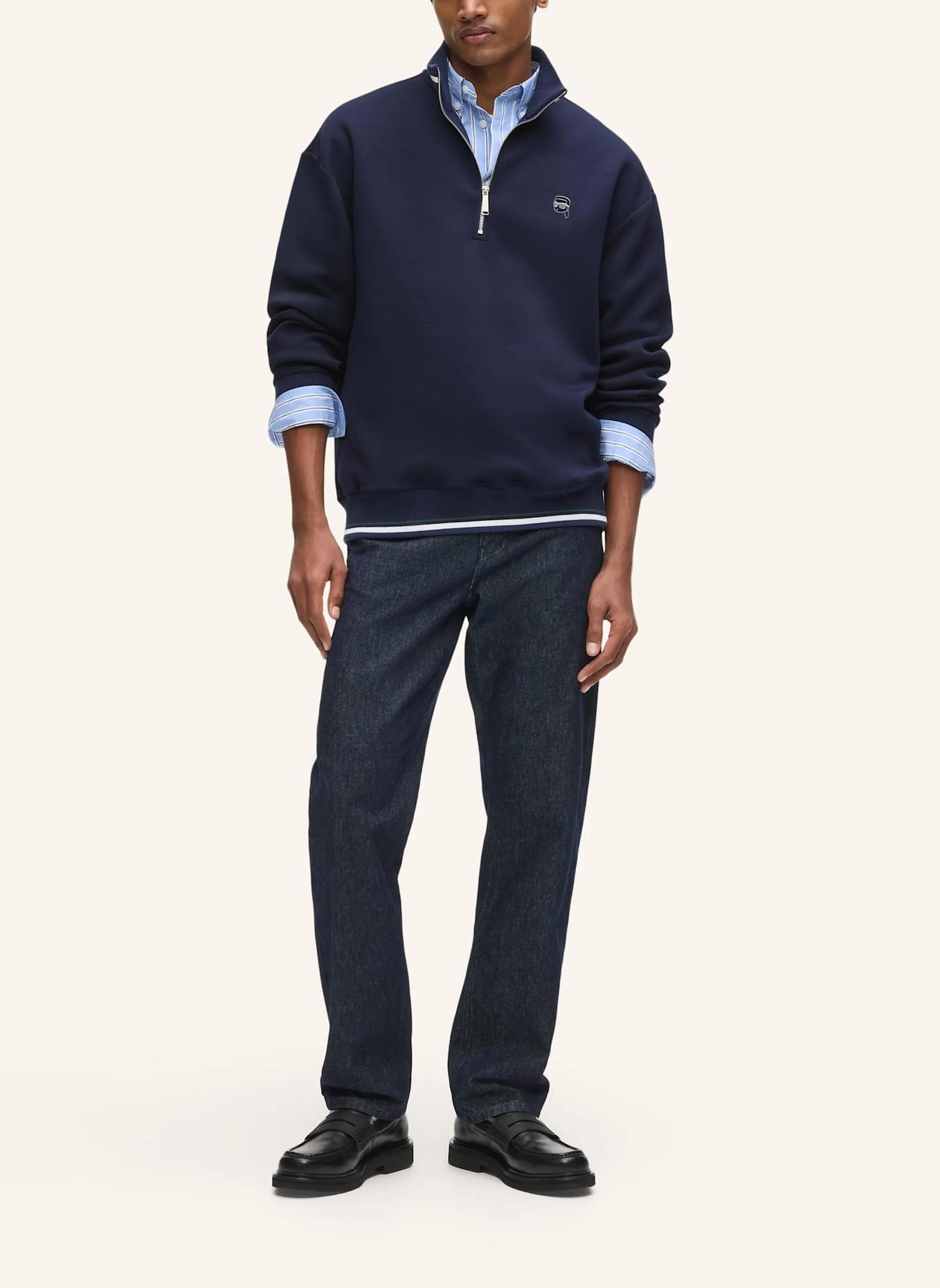 KARL LAGERFELD Sweatshirt: DUNKELBLAU