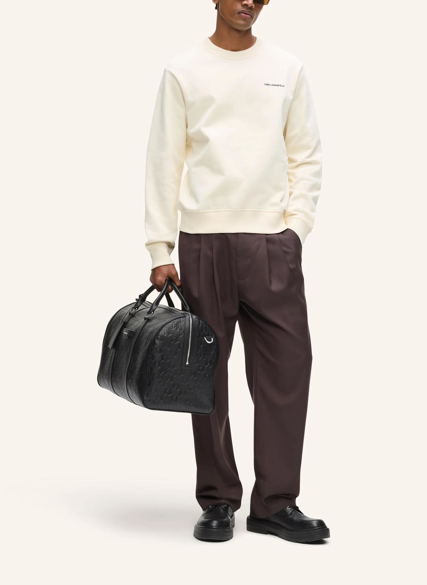 KARL LAGERFELD Sweatshirt: BEIGE