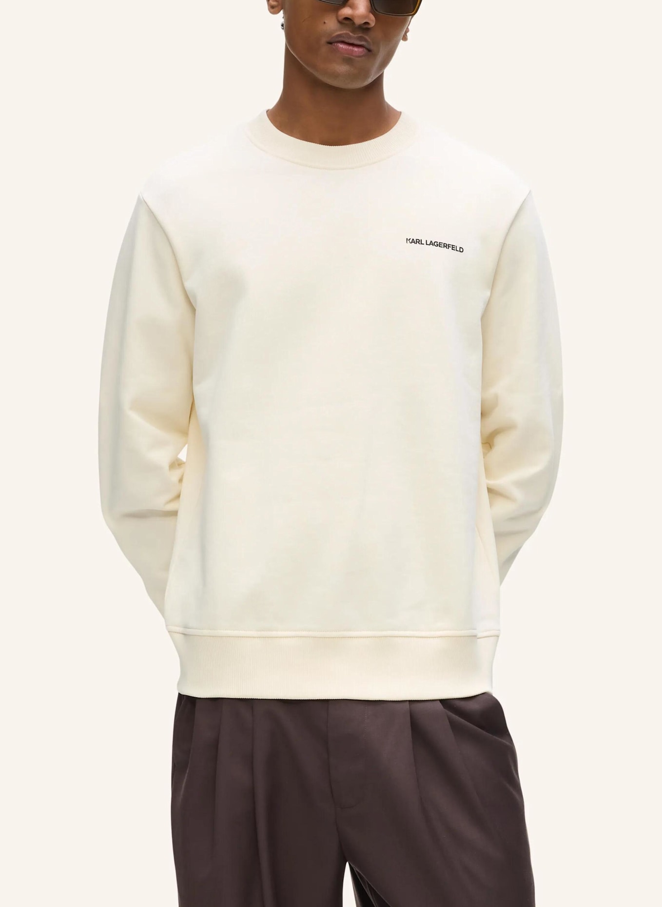 KARL LAGERFELD Sweatshirt: BEIGE