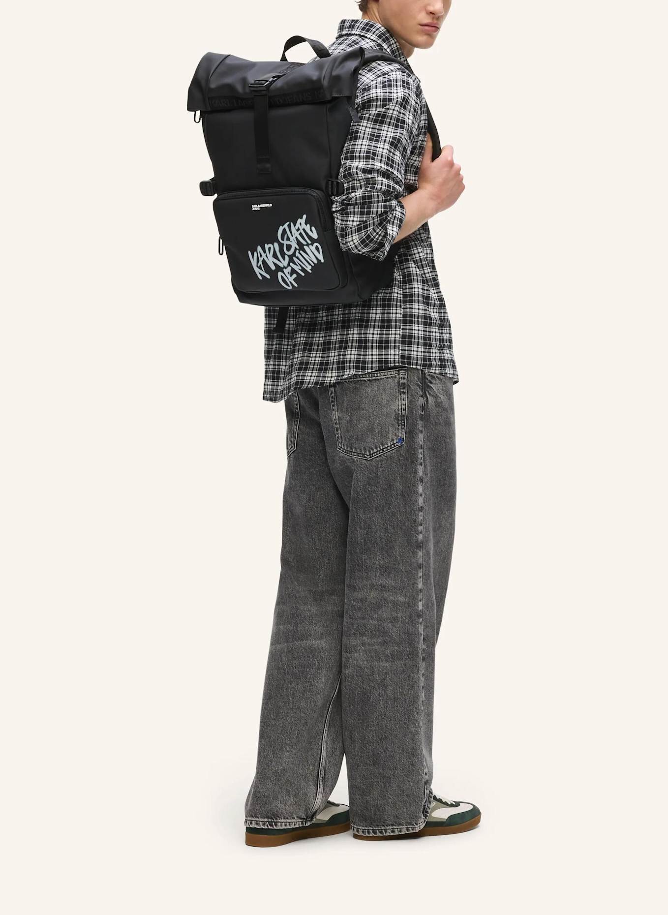 KARL LAGERFELD JEANS Rucksack: SCHWARZ