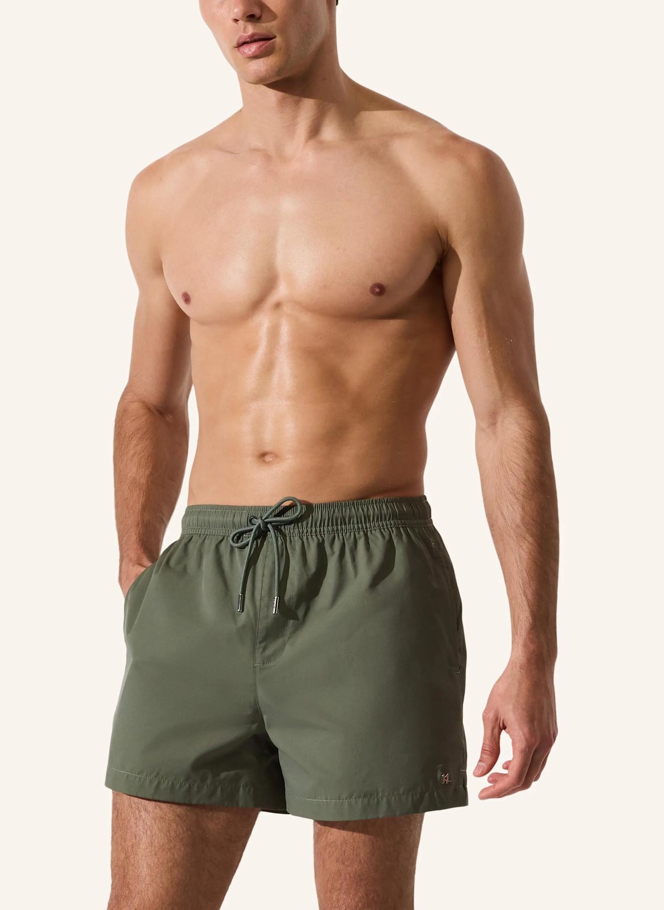 KARL LAGERFELD Bikini-Hose: DUNKELGRÜN