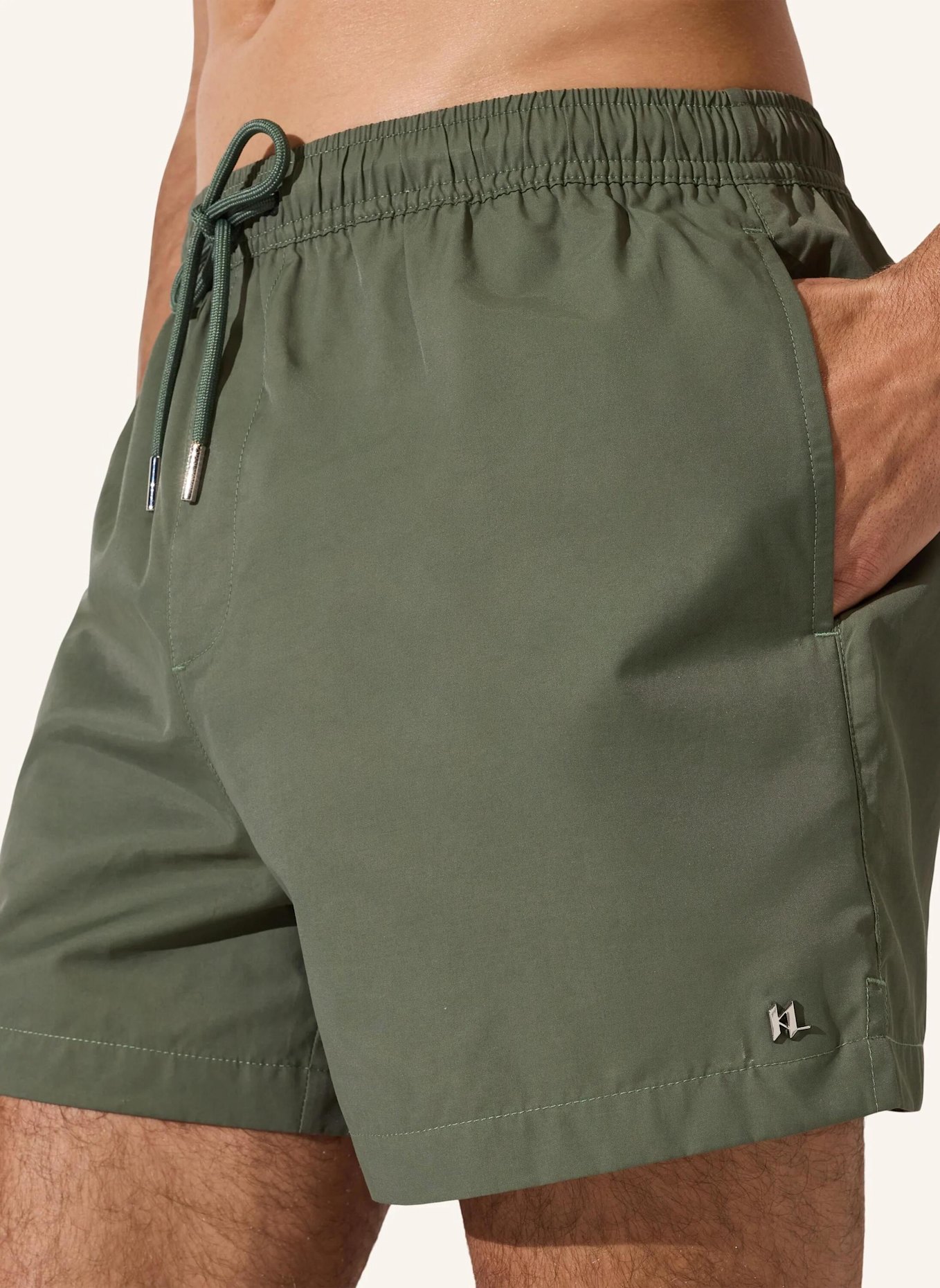 KARL LAGERFELD Bikini-Hose: DUNKELGRÜN