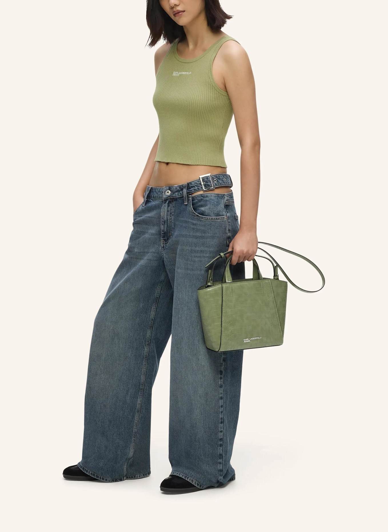 KARL LAGERFELD JEANS Top: HELLGRÜN