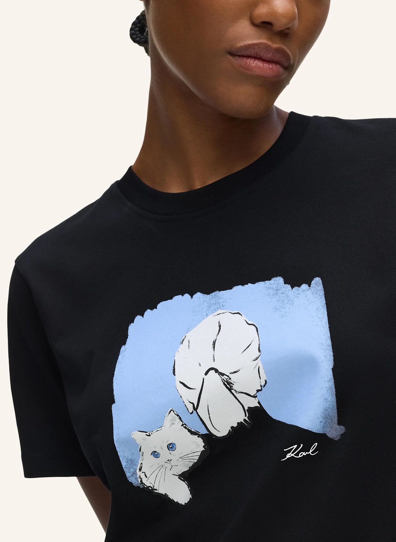 KARL LAGERFELD T-shirt: SCHWARZ