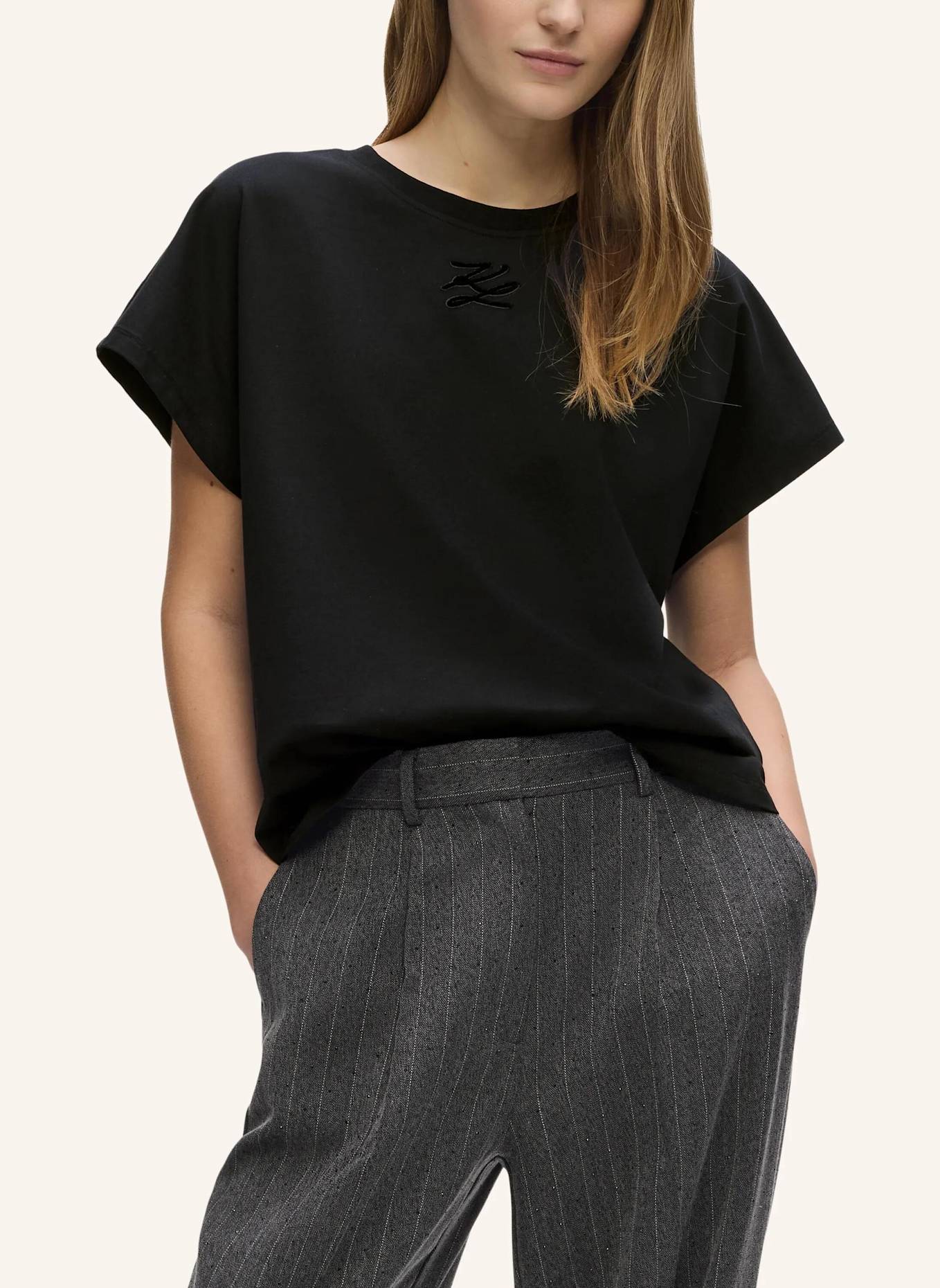 KARL LAGERFELD T-shirt: SCHWARZ