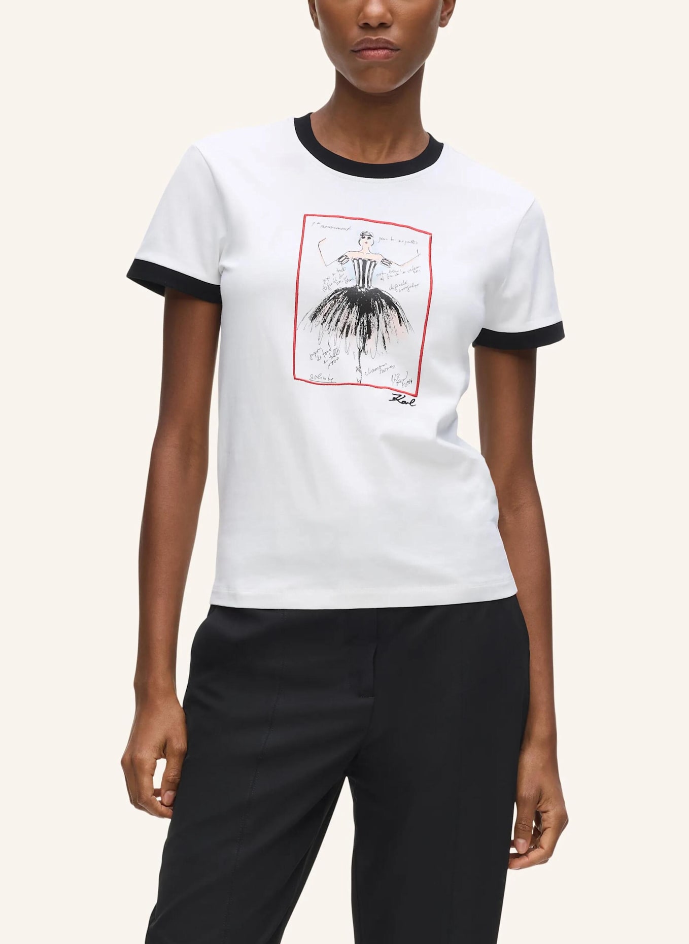 KARL LAGERFELD T-shirt: WEISS