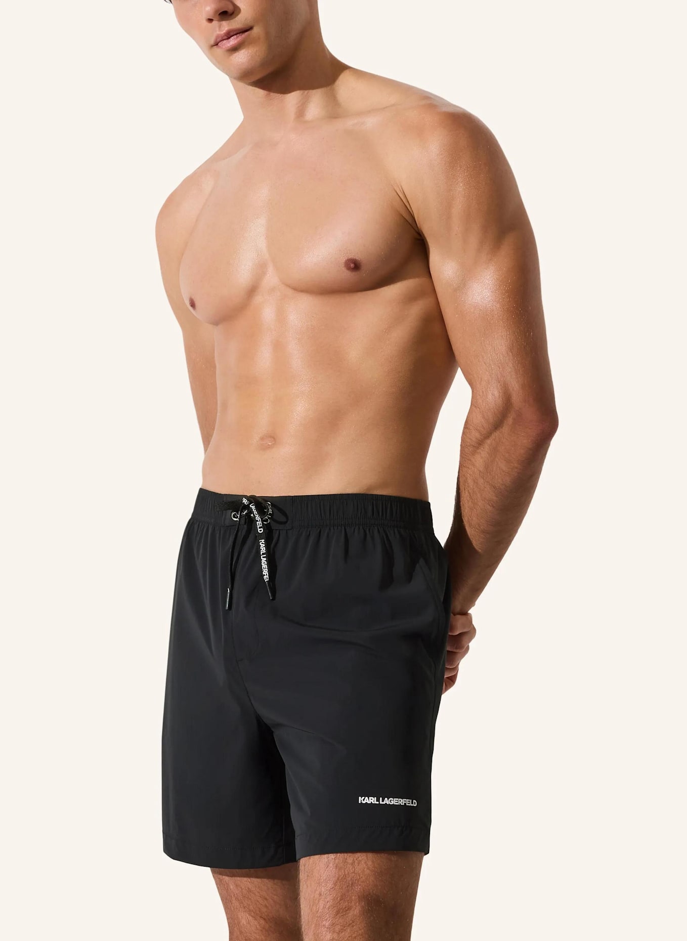 KARL LAGERFELD Bikini-Hose: SCHWARZ