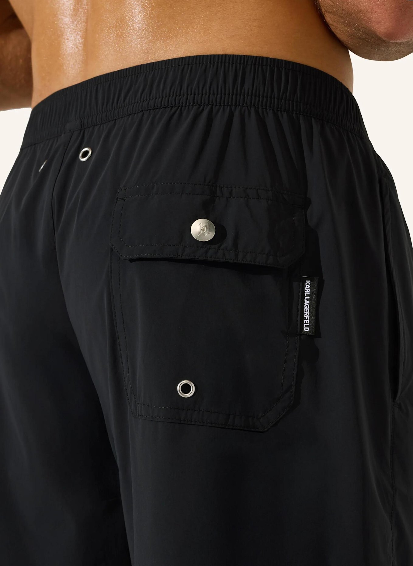 KARL LAGERFELD Bikini-Hose: SCHWARZ