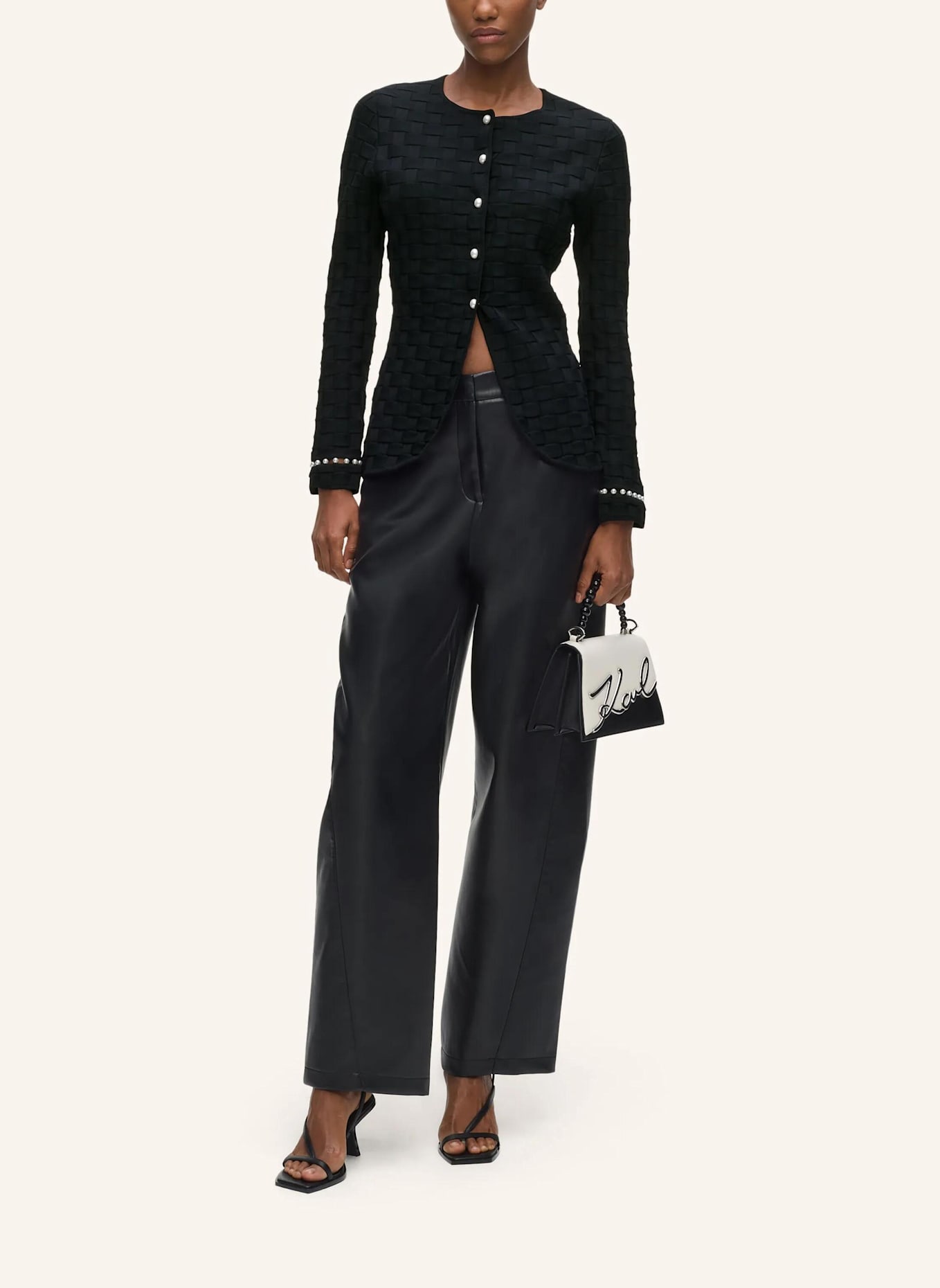 KARL LAGERFELD Top: SCHWARZ