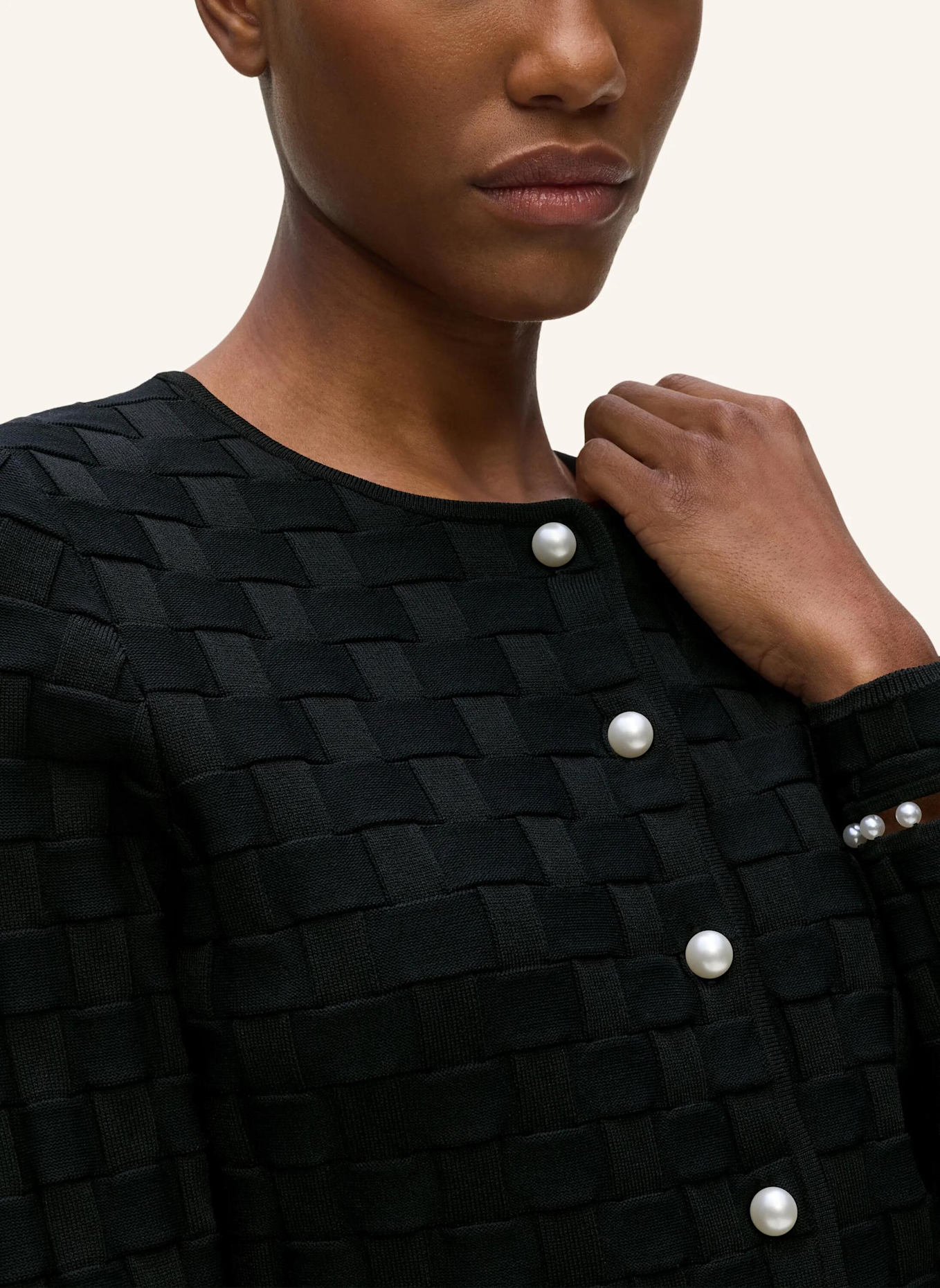 KARL LAGERFELD Top: SCHWARZ