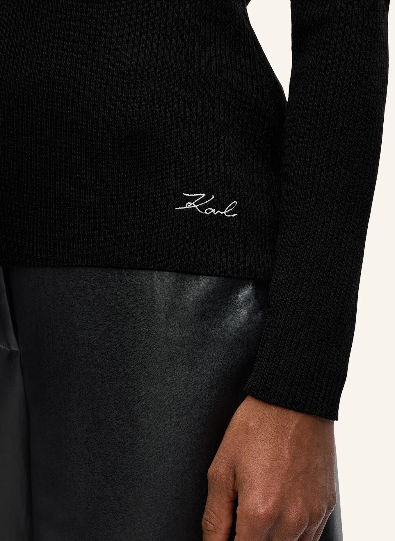 KARL LAGERFELD Top: SCHWARZ