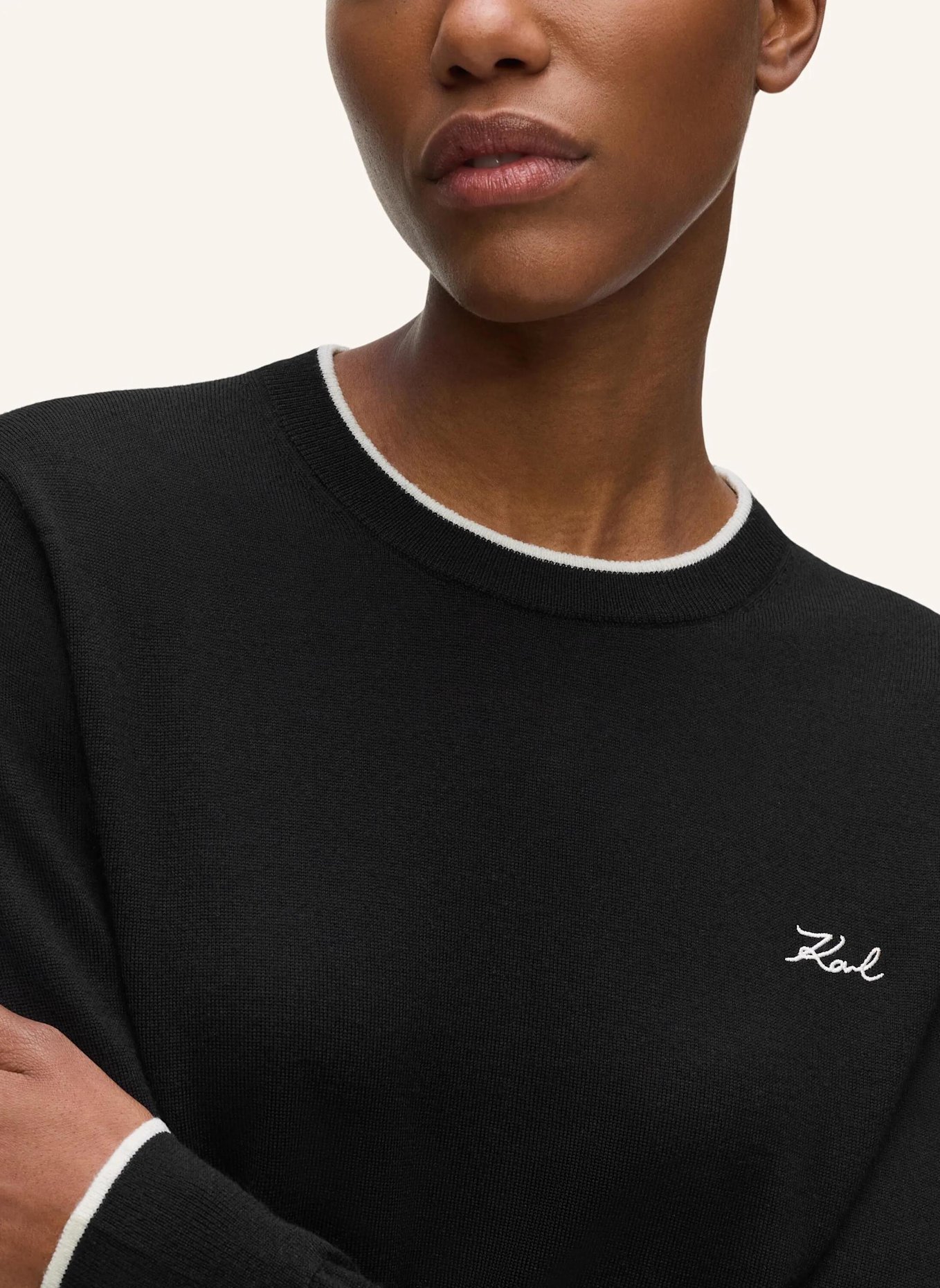 KARL LAGERFELD Sweatshirt: SCHWARZ