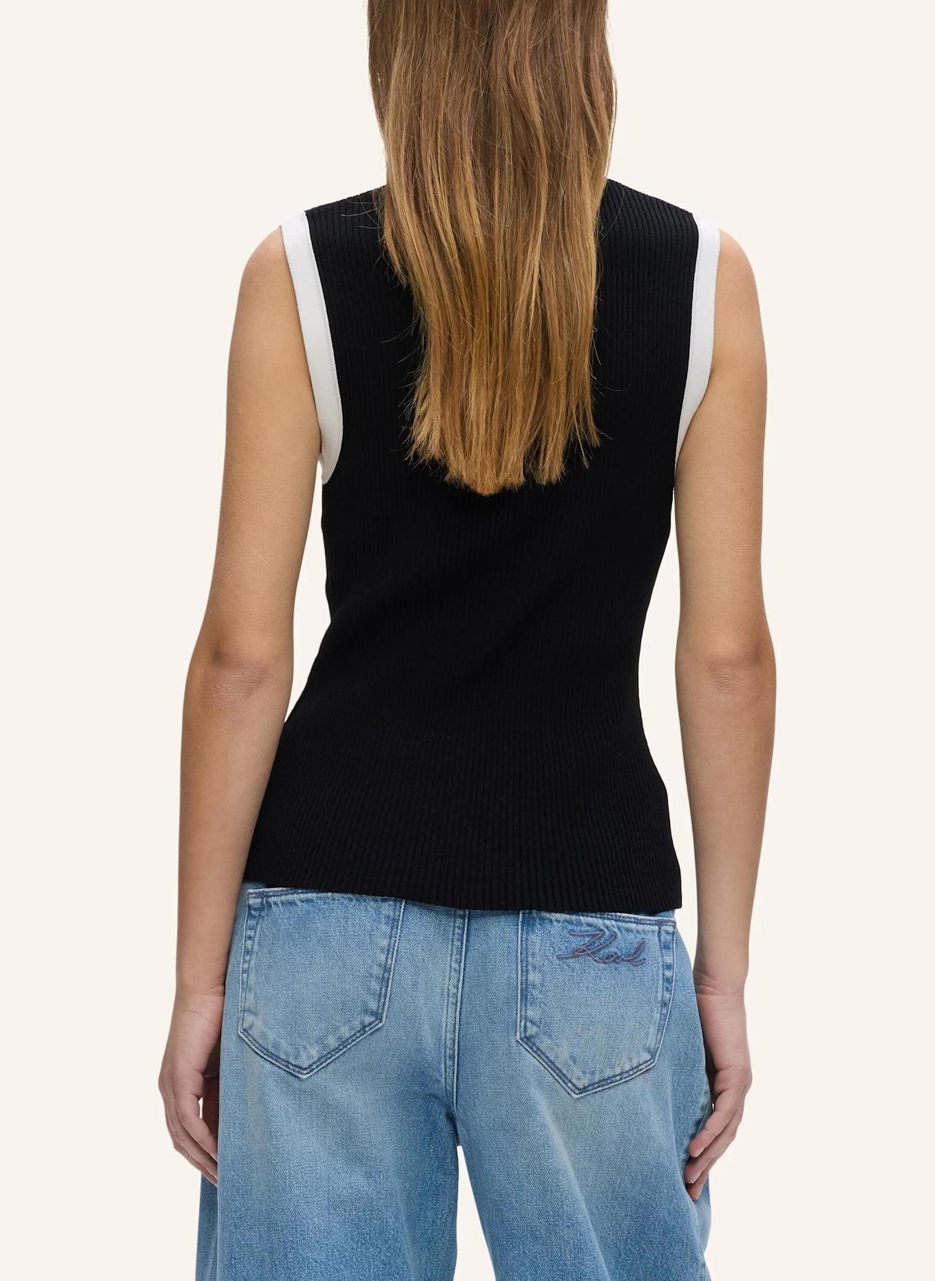 KARL LAGERFELD Top: SCHWARZ