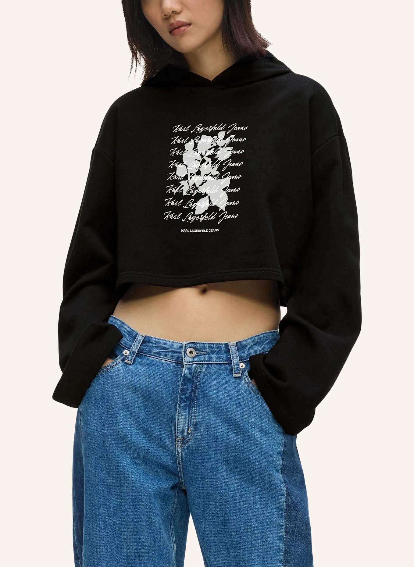 KARL LAGERFELD JEANS Hoodie: SCHWARZ