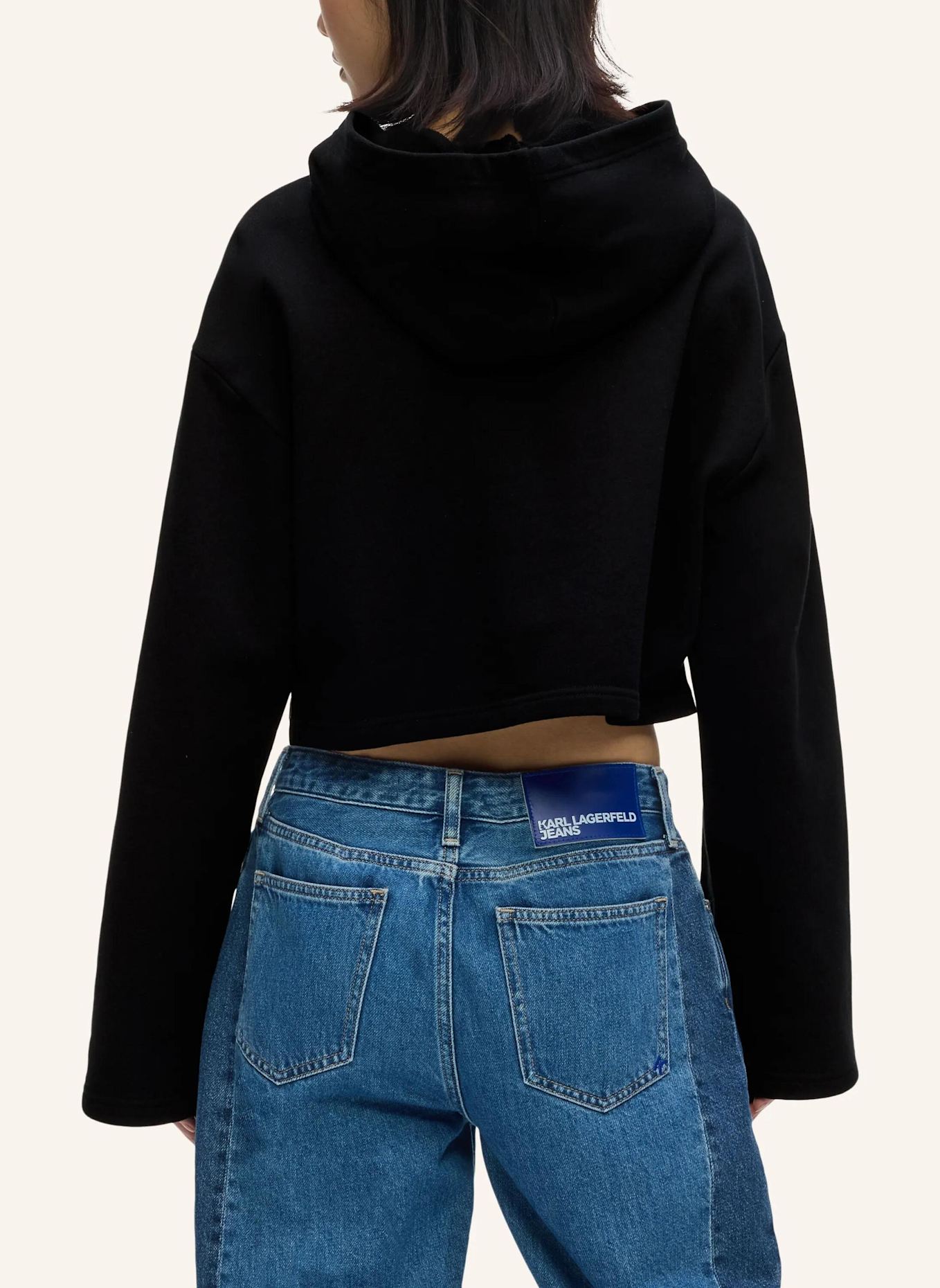 KARL LAGERFELD JEANS Hoodie: SCHWARZ